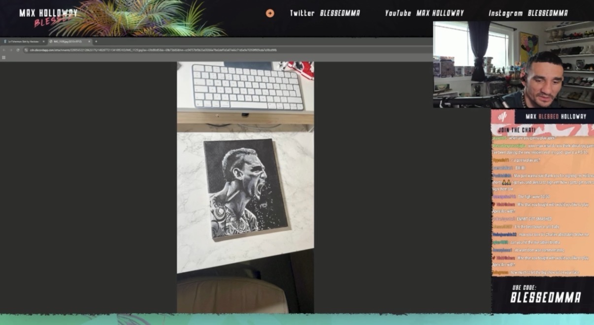 Max Holloway Painting