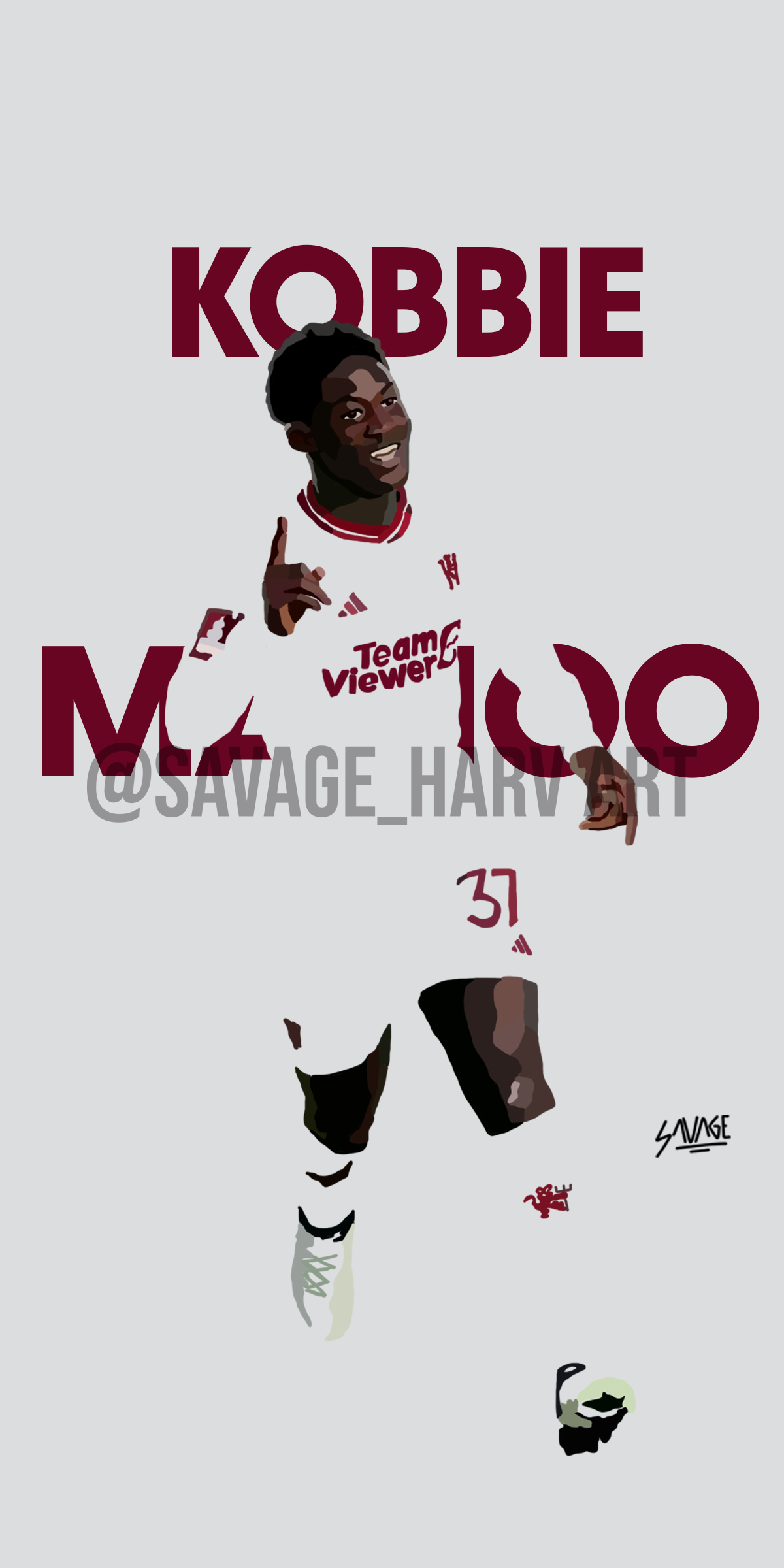 Kobbie Mainoo  A3 Print