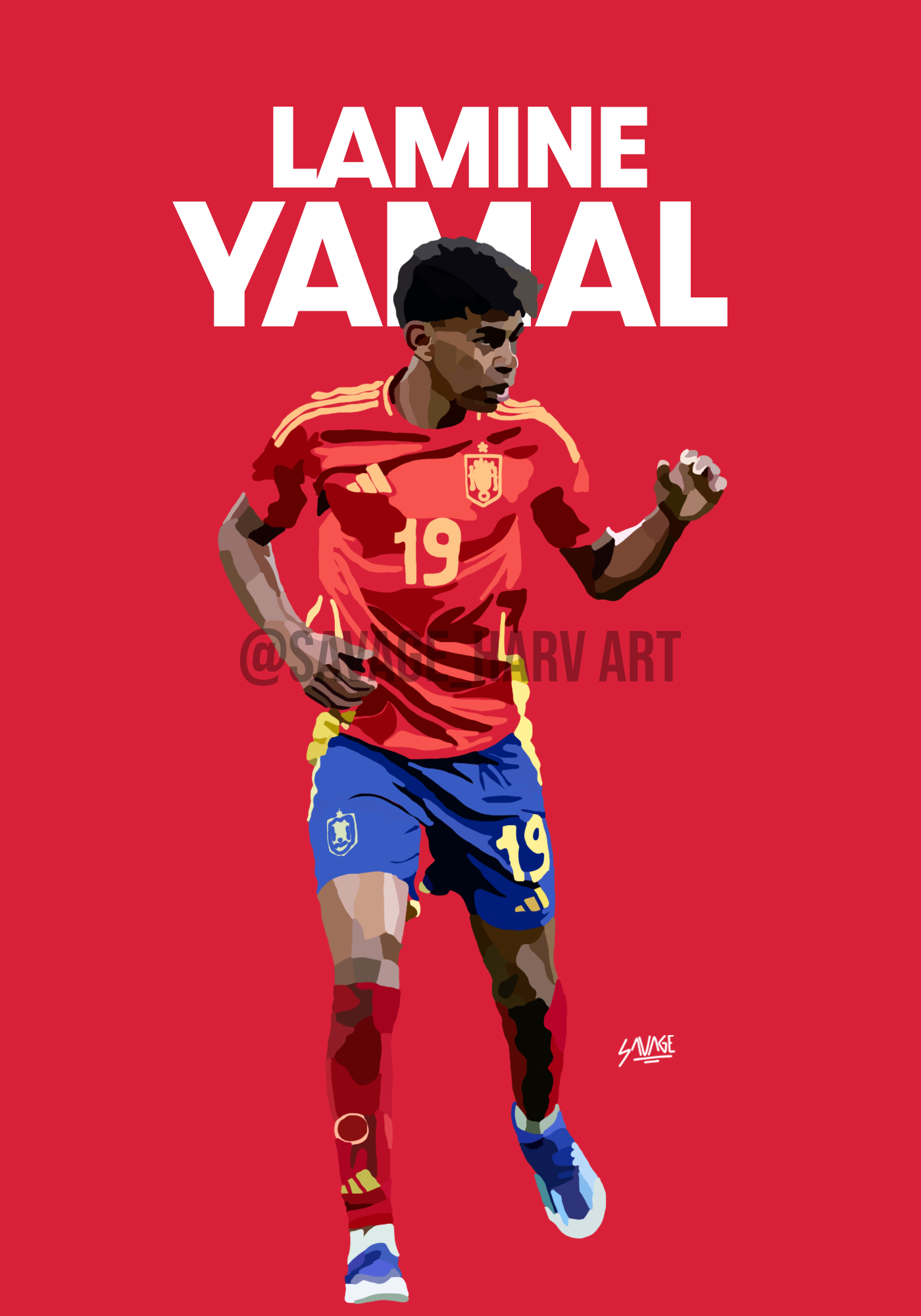 Lamine Yamal  A3 Print