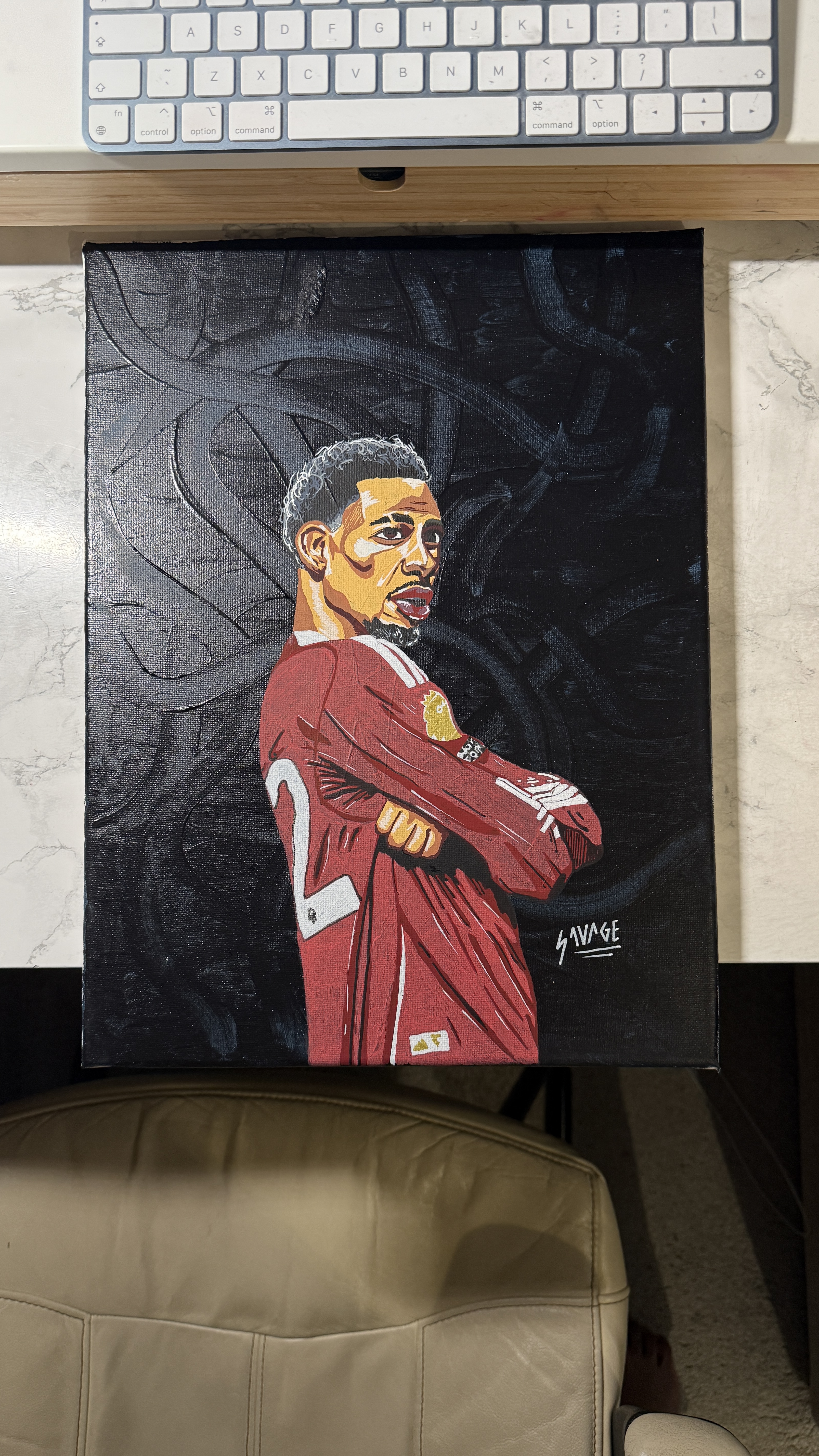 Hugo Ekitike Painting