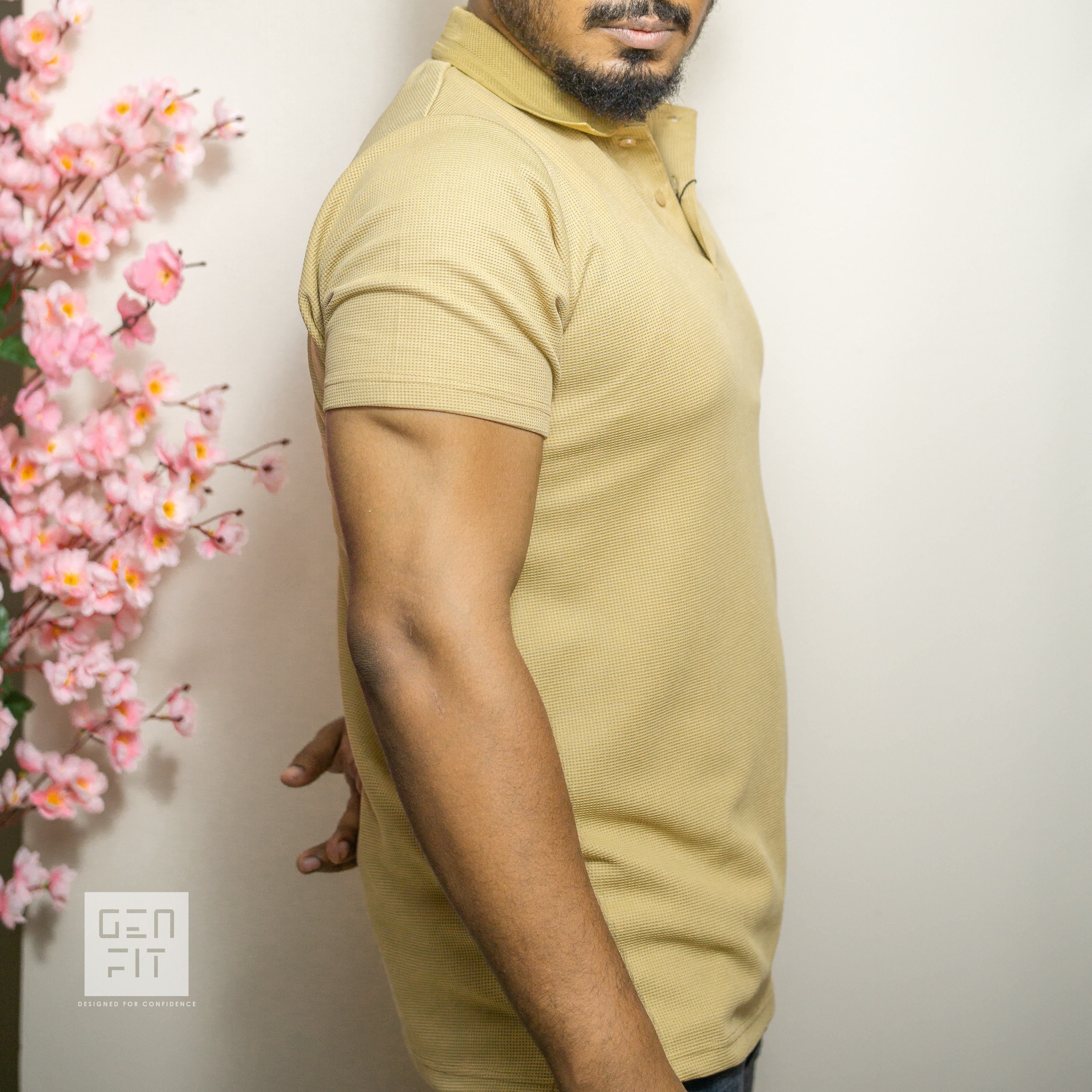 Man's Beige Polo T-Shirt