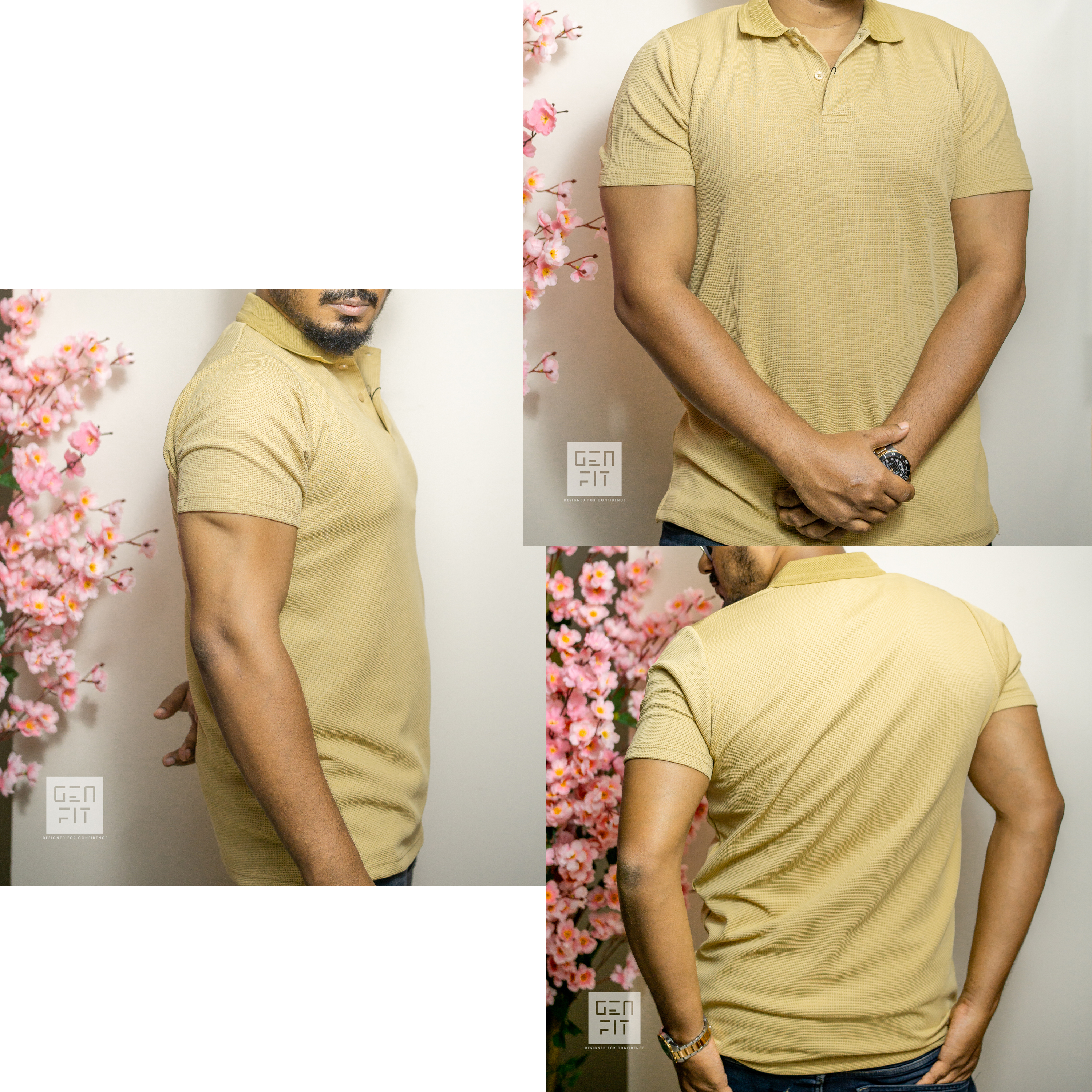 Man's Beige Polo T-Shirt