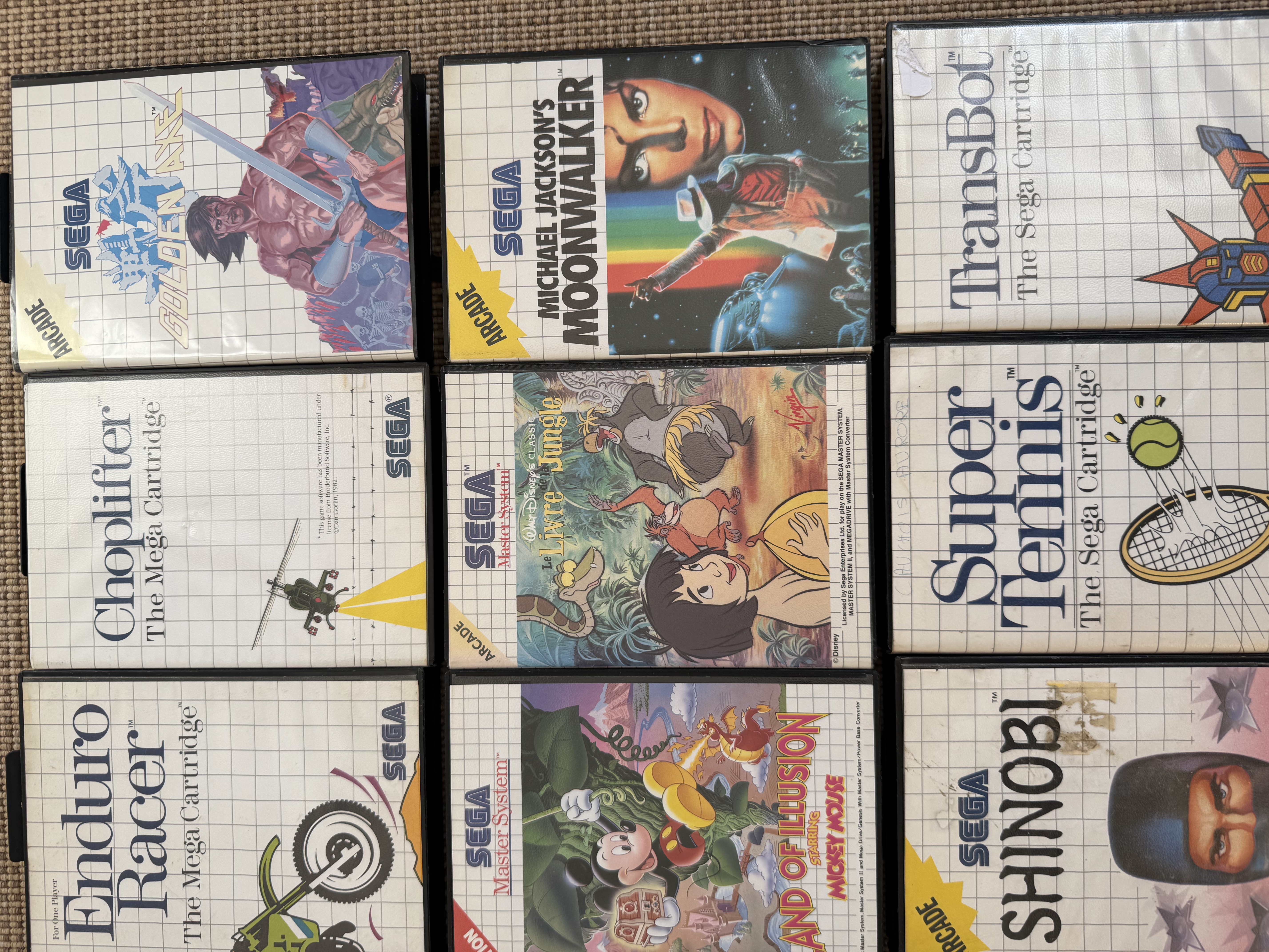  Lot de 13 jeux vidéos master system sega