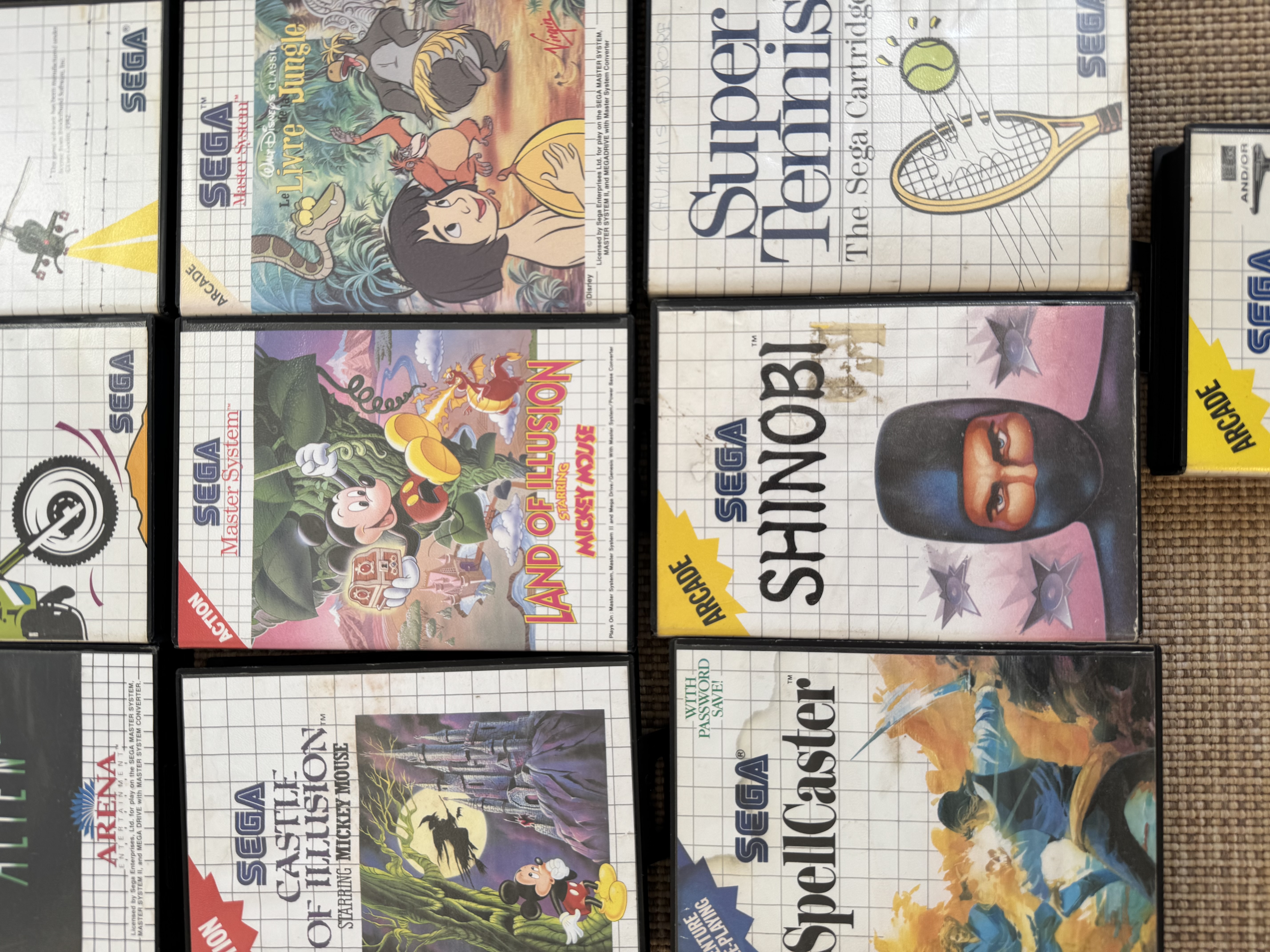  Lot de 13 jeux vidéos master system sega
