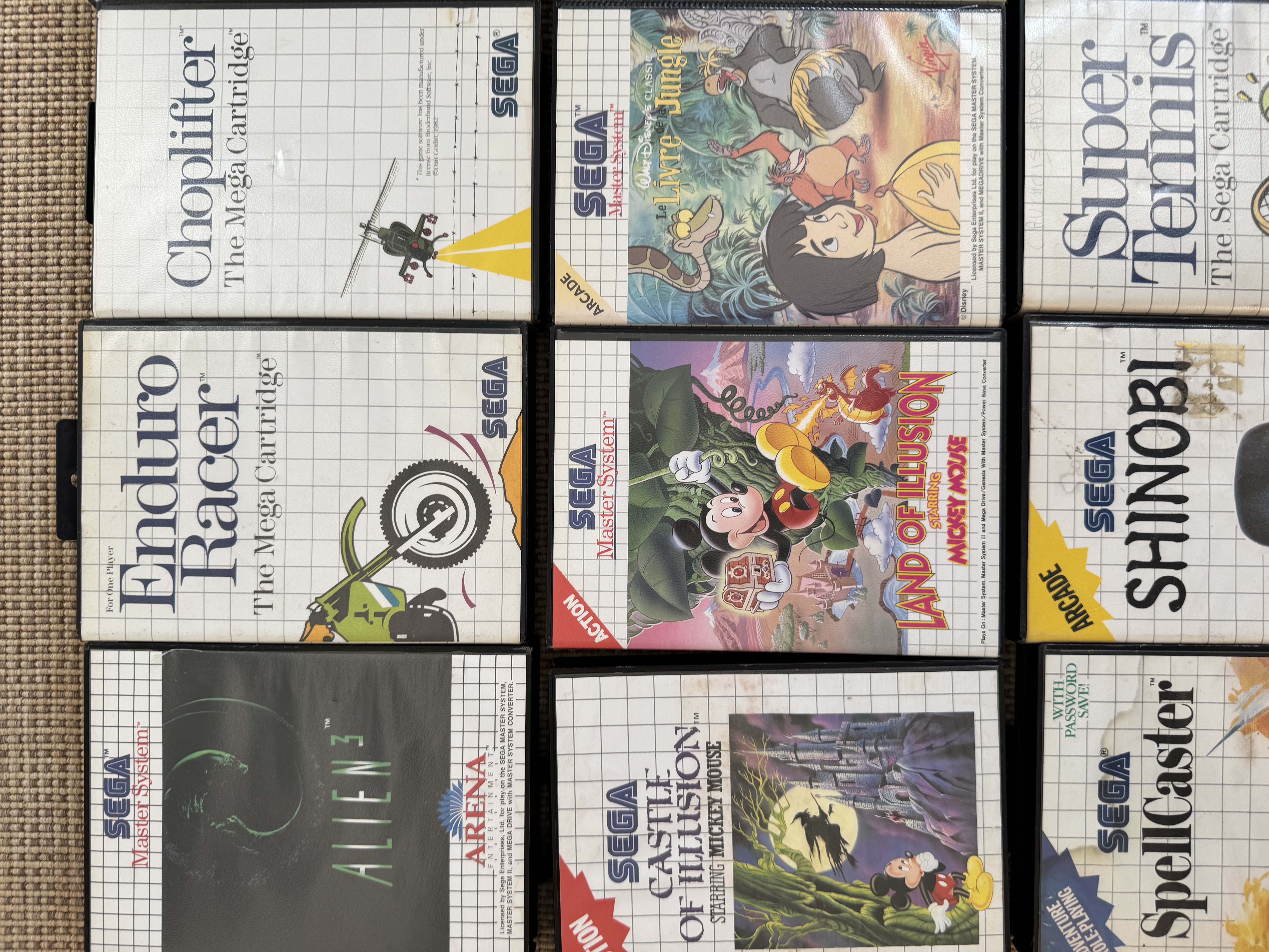  Lot de 13 jeux vidéos master system sega