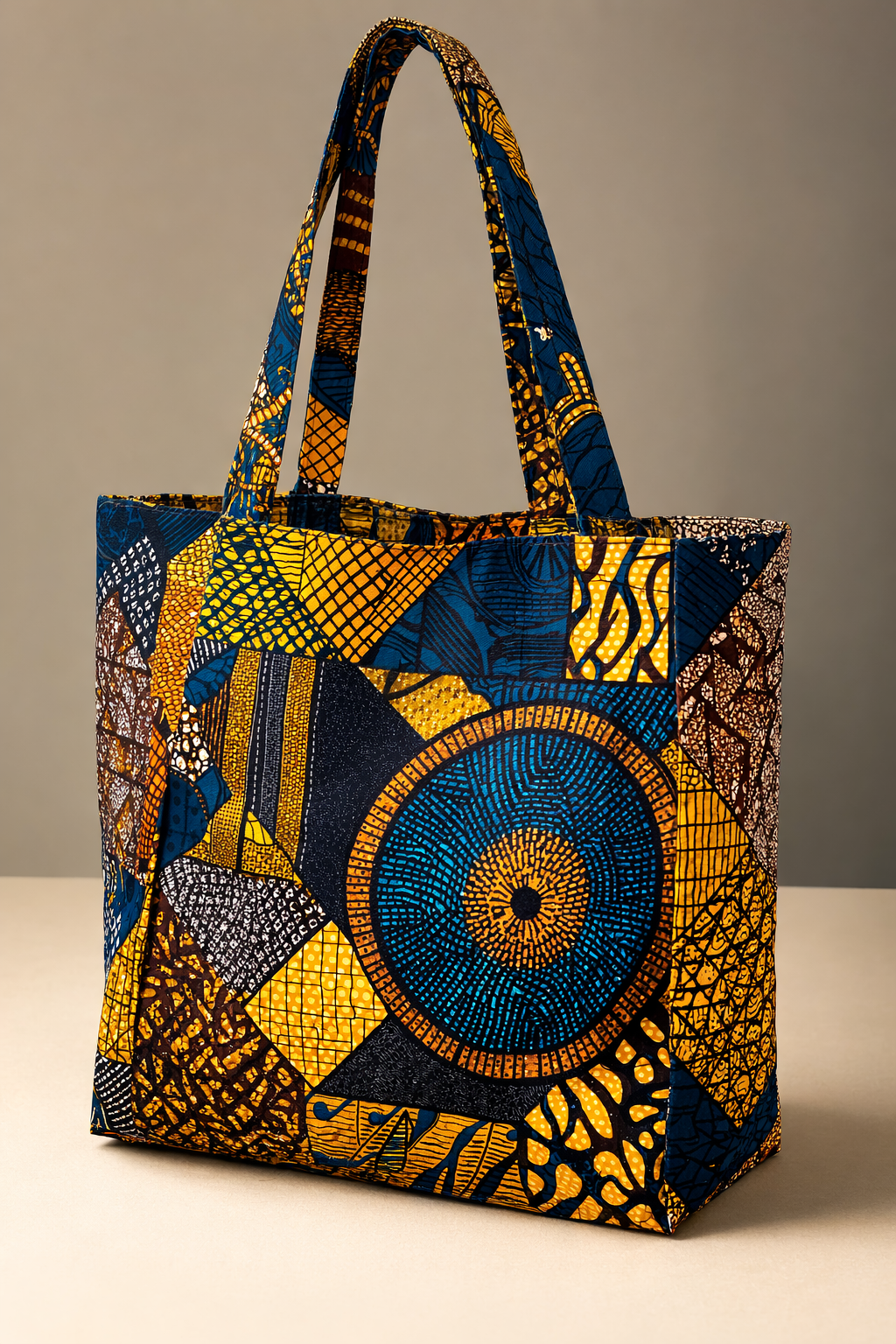 Sac cabas en wax africain