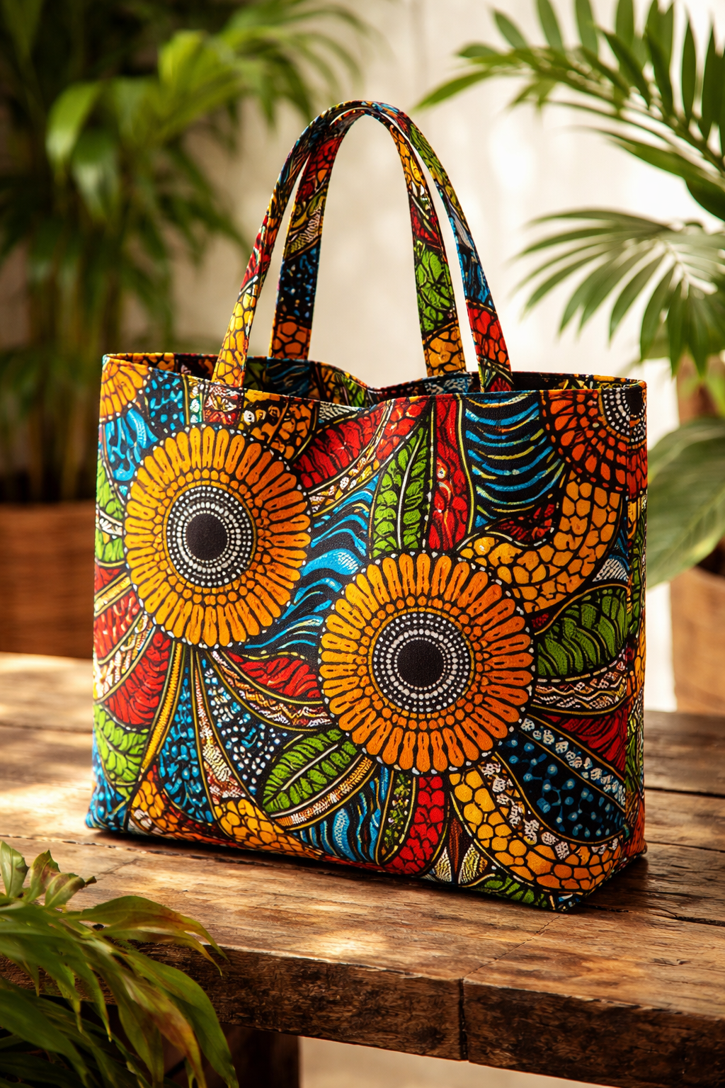 Sac cabas en tissu wax