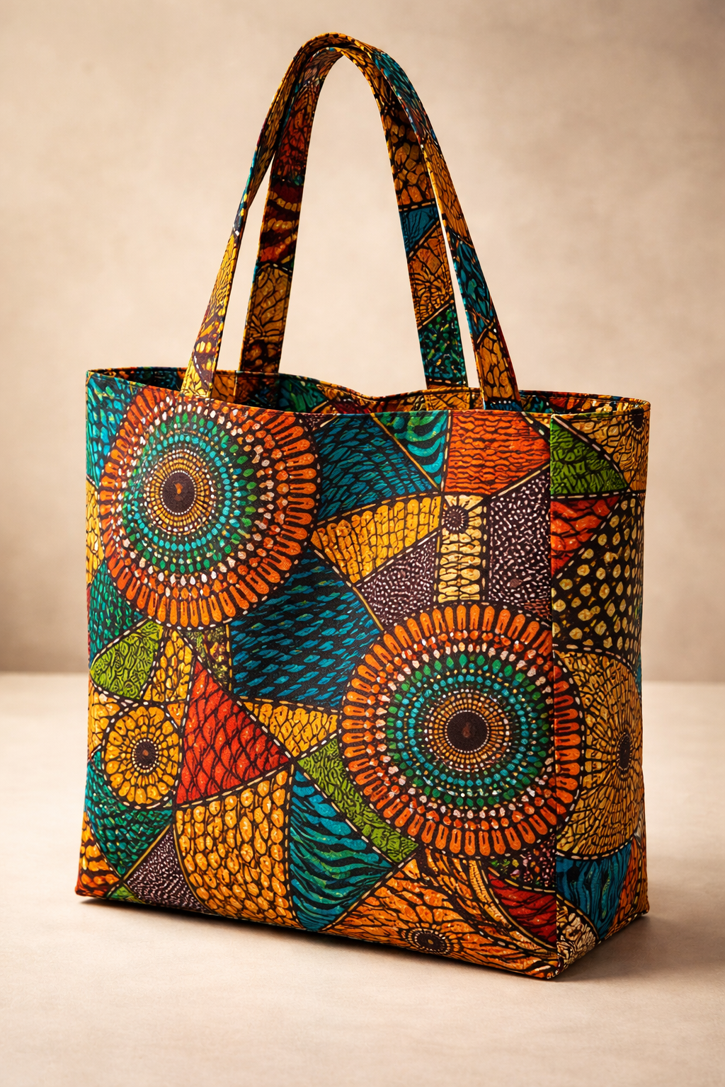 Sac cabas en wax coloré