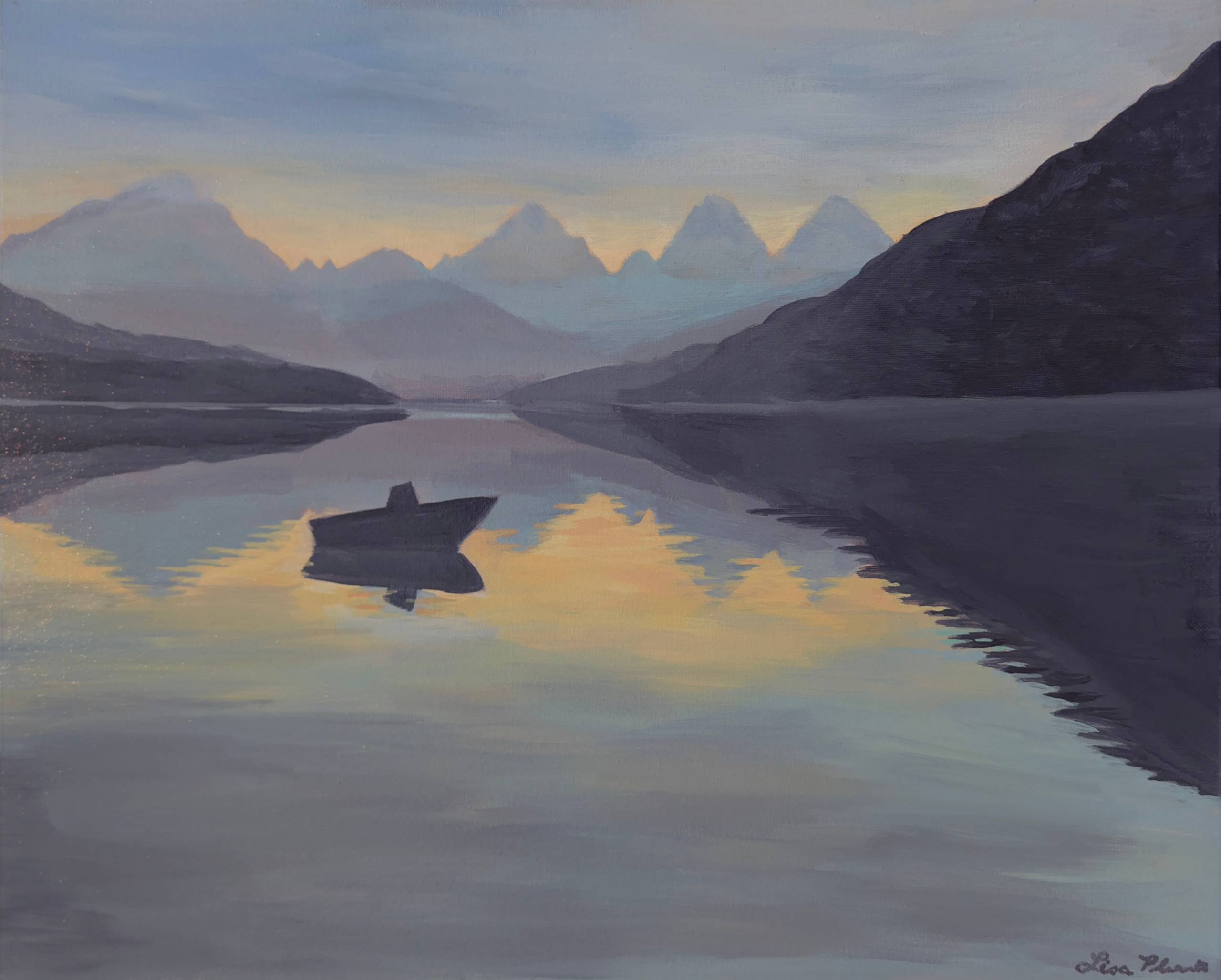 "Lake McDonald" Acrylic on Canvas