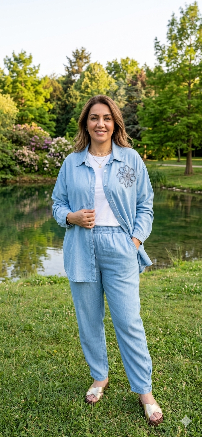 Completo Donna in Denim Chiaro