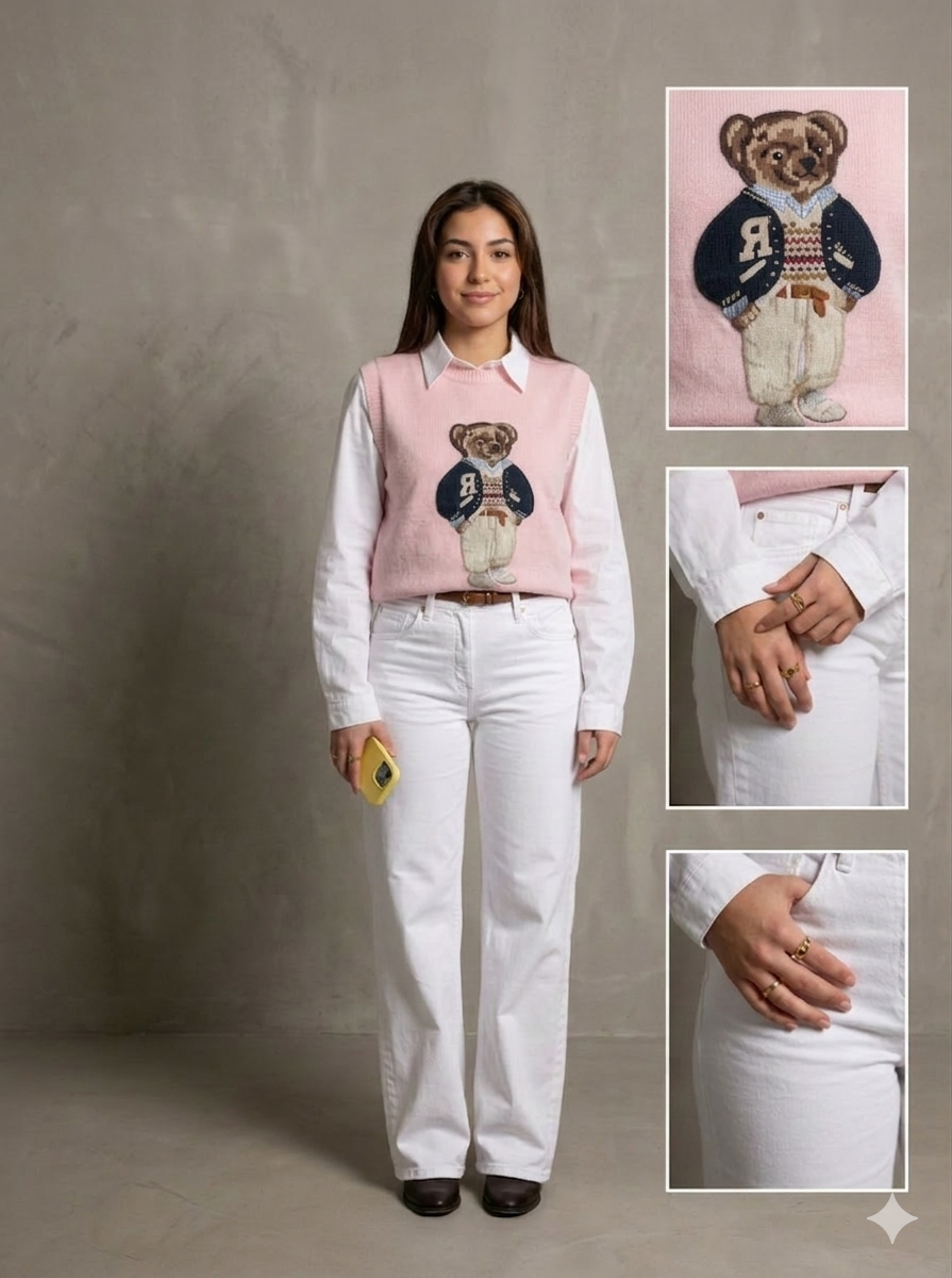 Gilet Rosa con Orsetto
