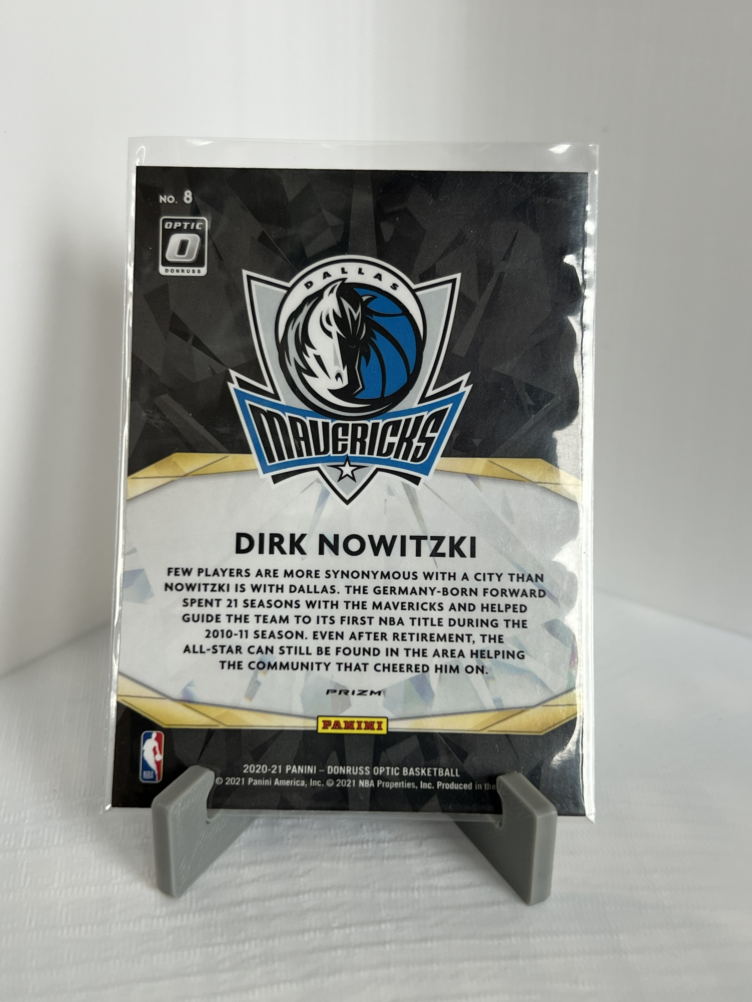 2020-21 Panini Donruss Optic Winner Stays Dirk Nowitzki #8 Silver Holo Insert
