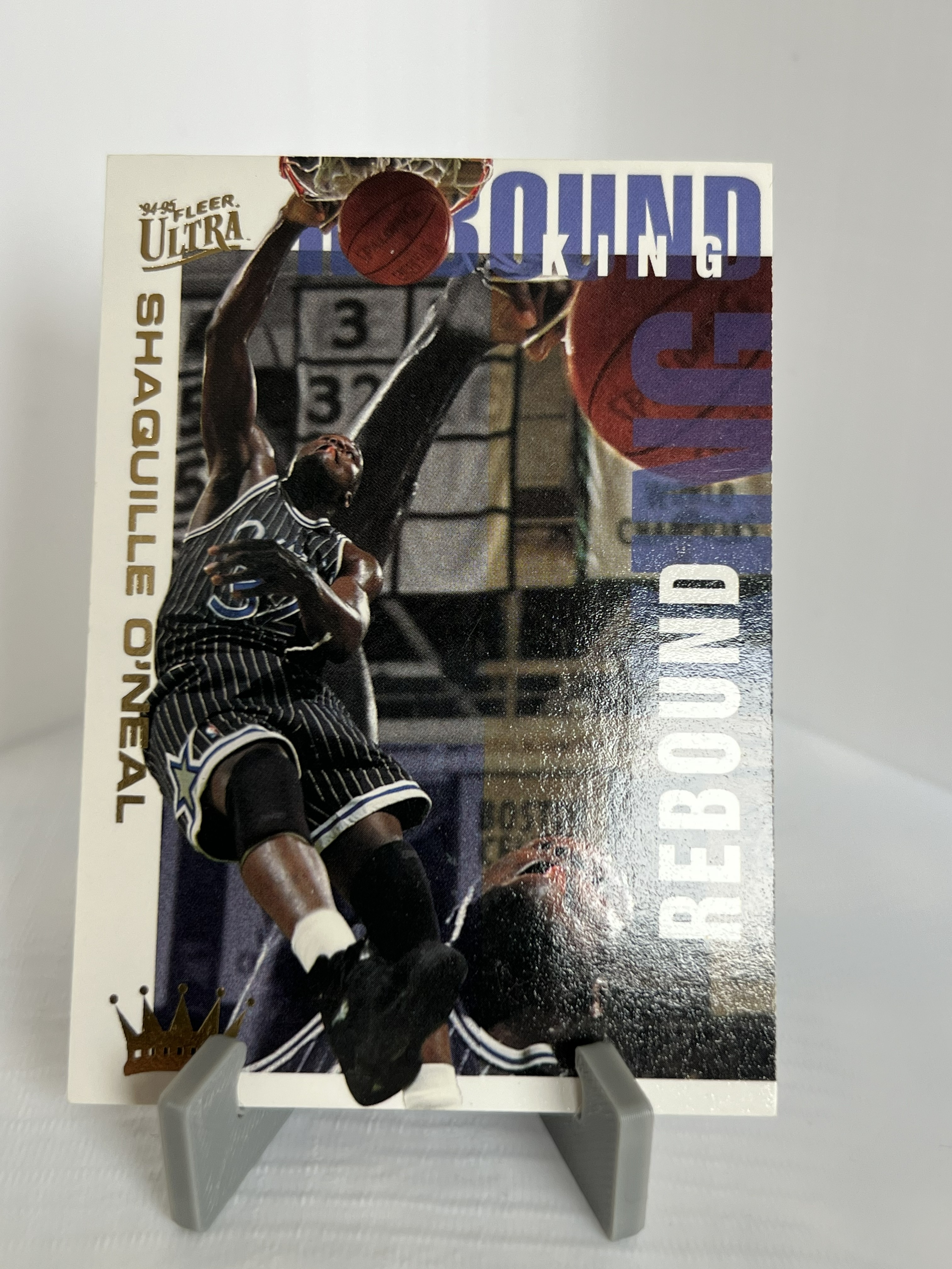 1994-95 Fleer Ultra Rebound King Shaquille O'Neal Insert Card
