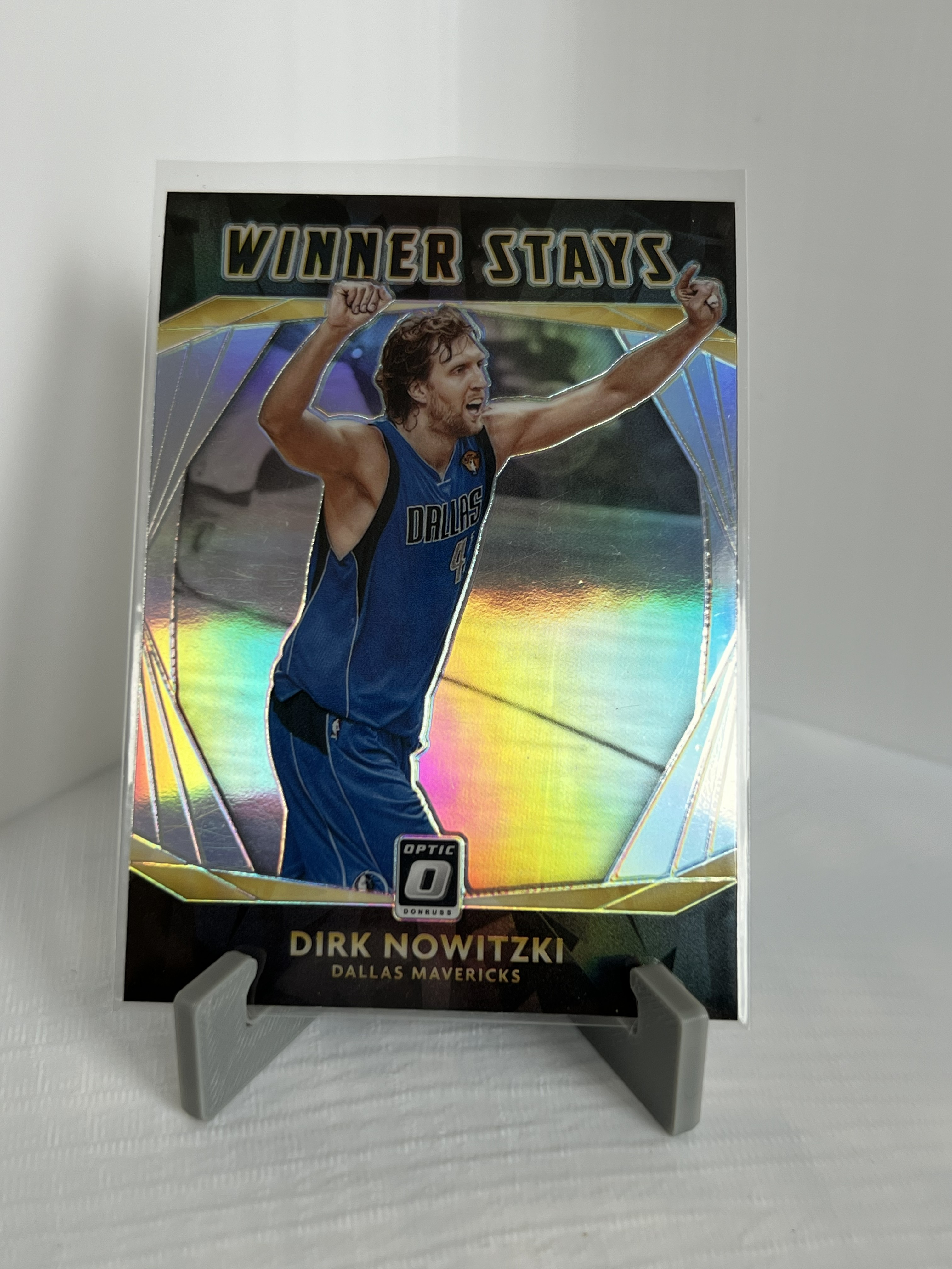 2020-21 Panini Donruss Optic Winner Stays Dirk Nowitzki #8 Silver Holo Insert