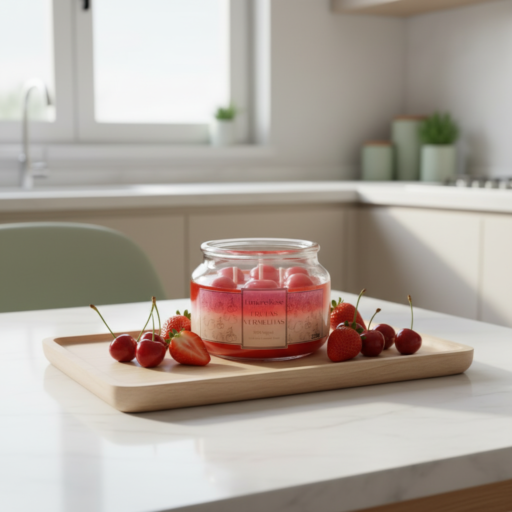 Vela Frutas Vermelhas