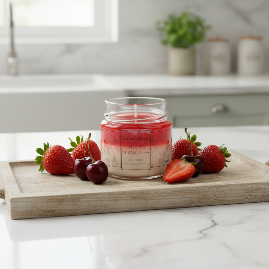 Vela Frutas Vermelhas
