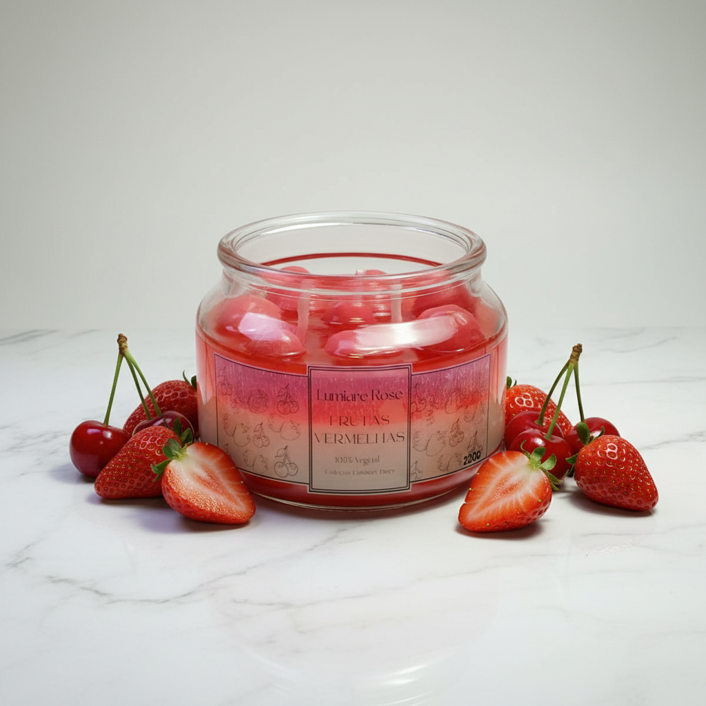 Vela Frutas Vermelhas