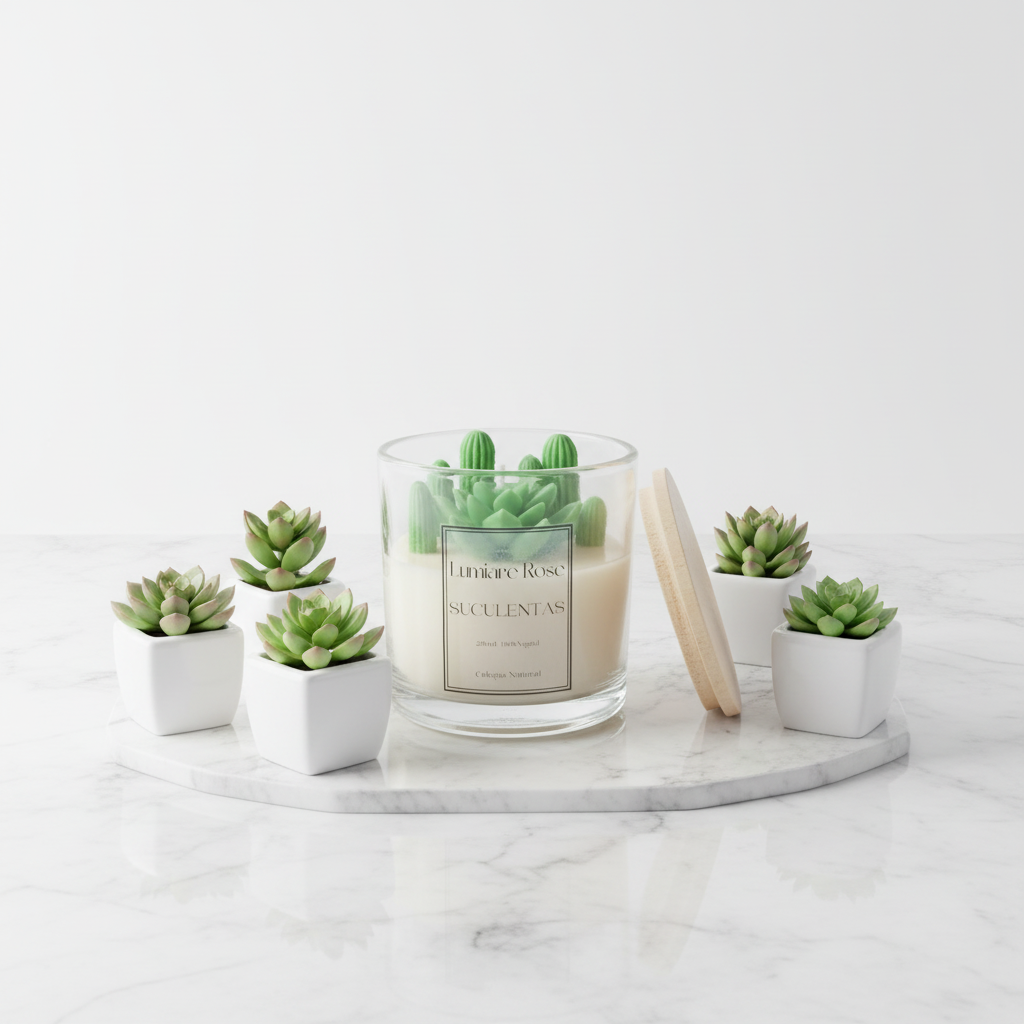 Vela Suculenta - Cascas e Folhas 