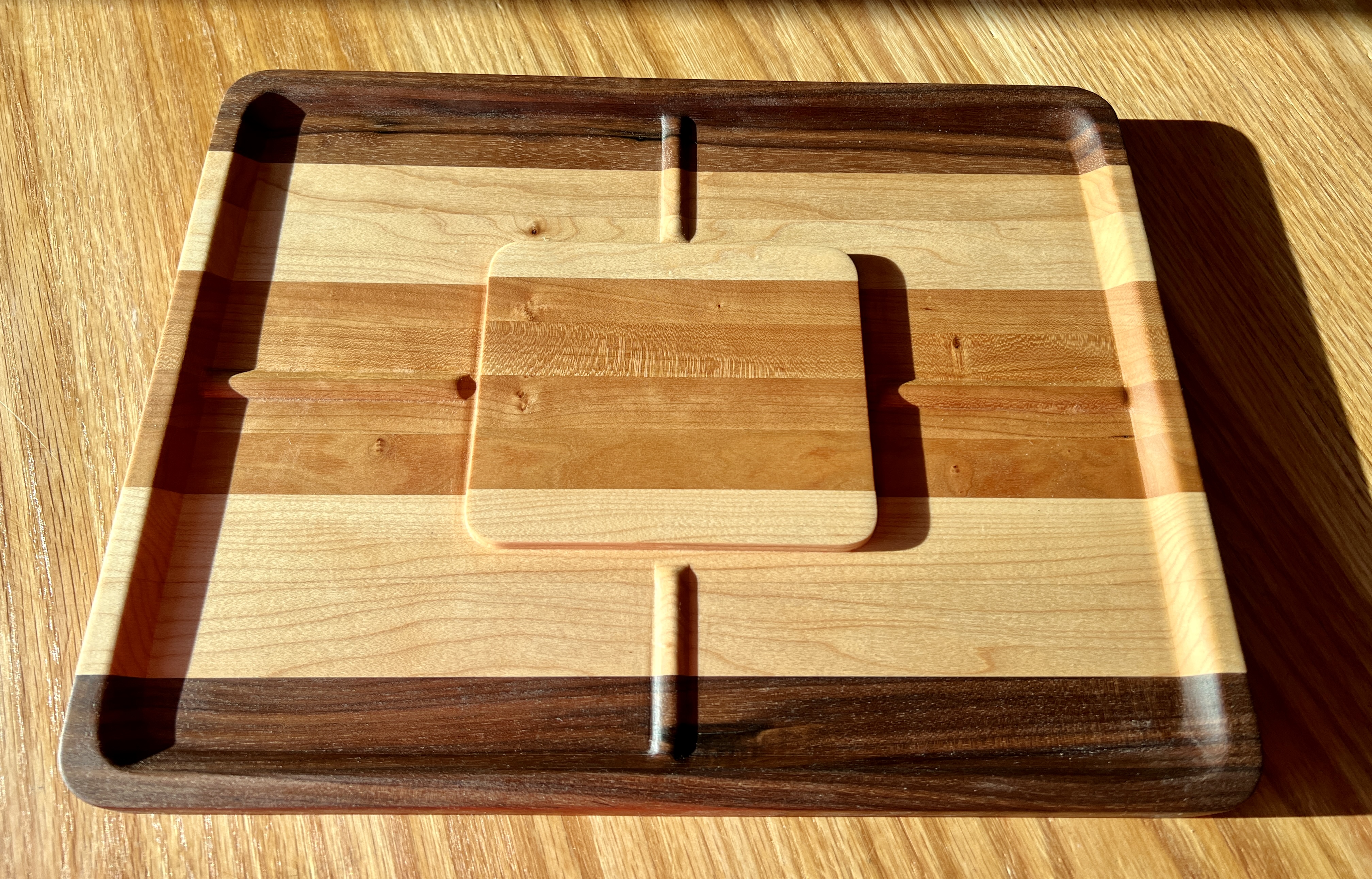 Handcrafted Walnut, Maple, Cherry Serving Board