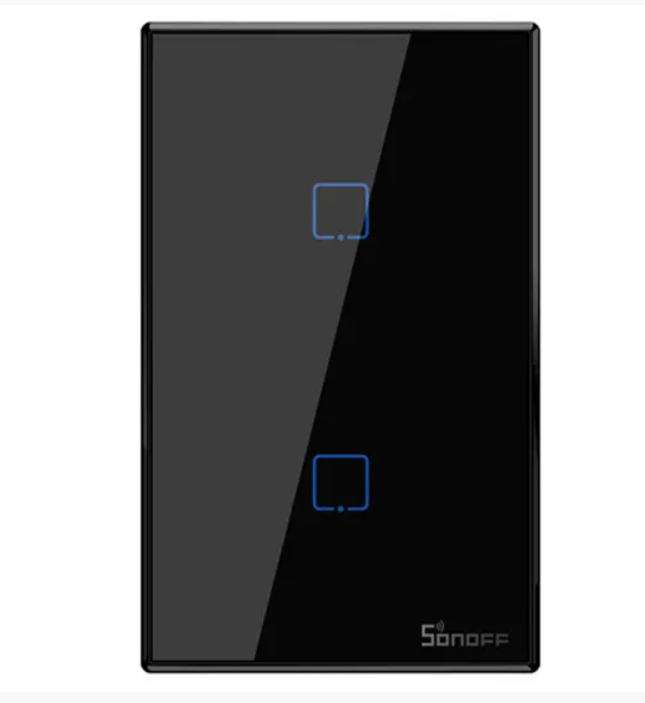 Interruptor Inteligente Touch Sonoff T3U com Módulo Receptor RF - Preto