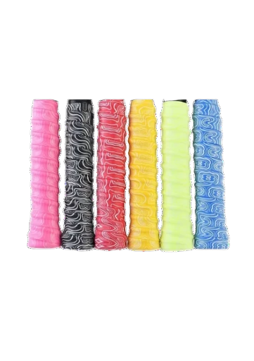 Pickleball over grips with keel, wave patterns