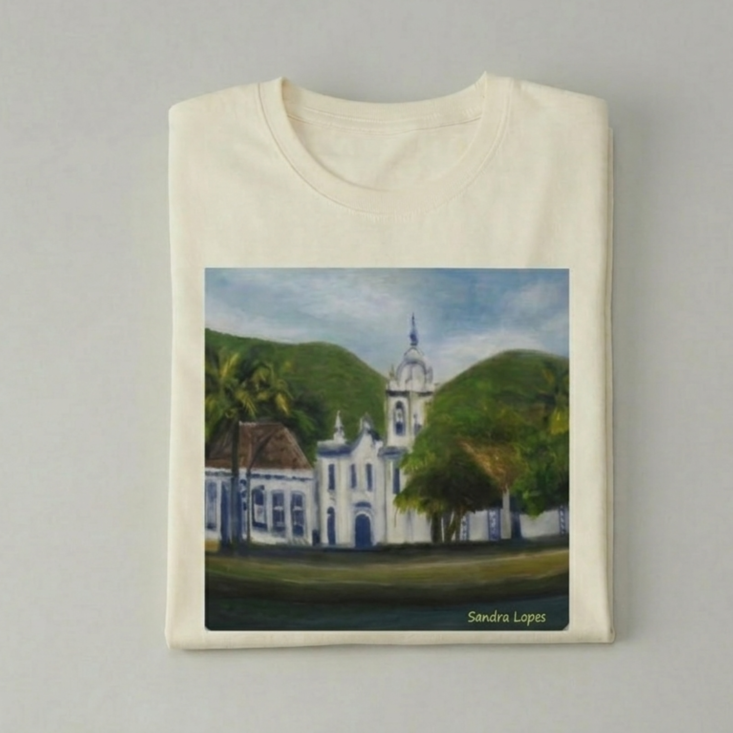 Kit Camiseta Artística Paraty + Guia Inclusivo (Braille e Tinta).