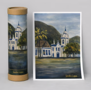 Kit Pôster Artístico Paraty + Canudo Decorativo com Guia Inclusivo
