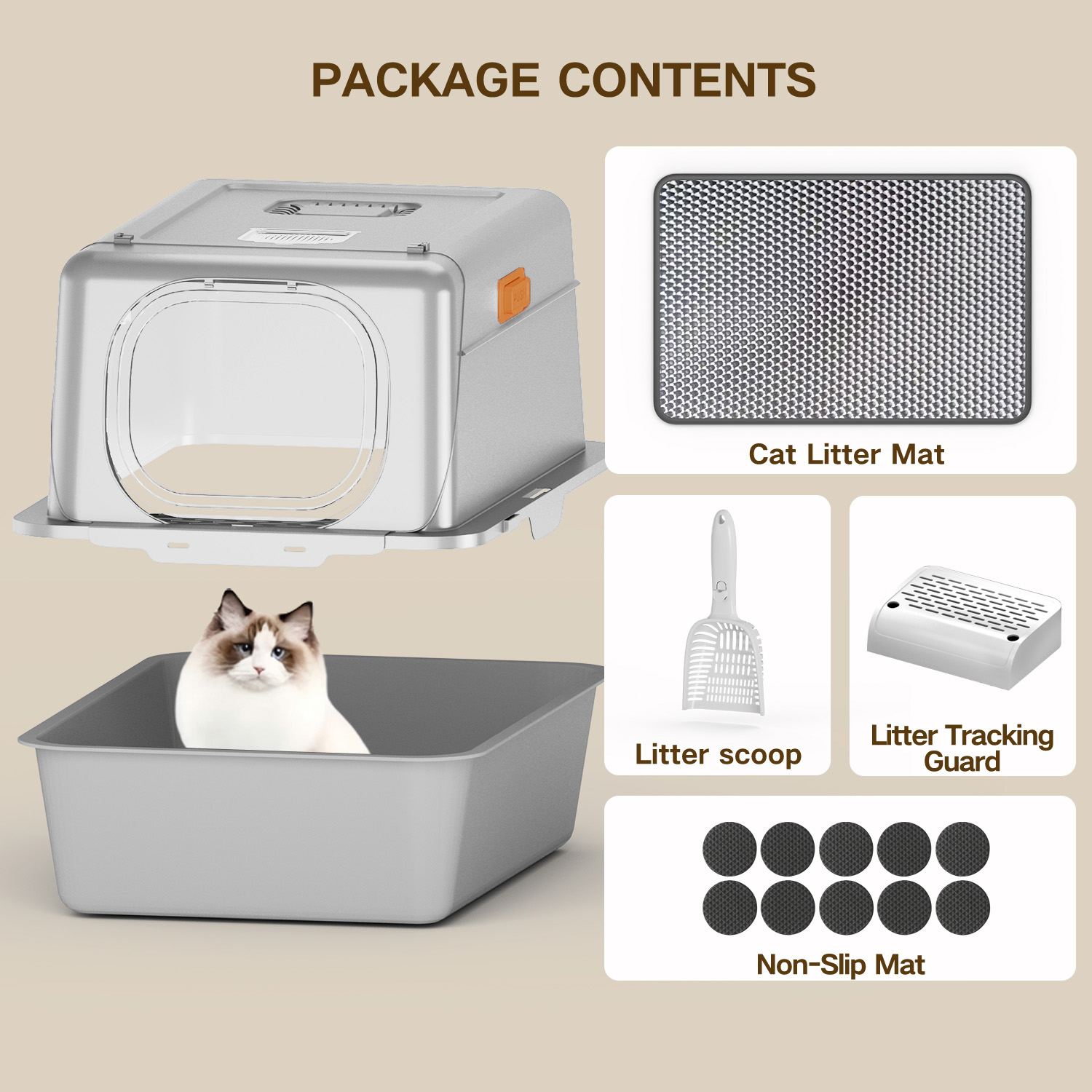 kryptazh XX-Large Stainless Steel Cat Litter Box