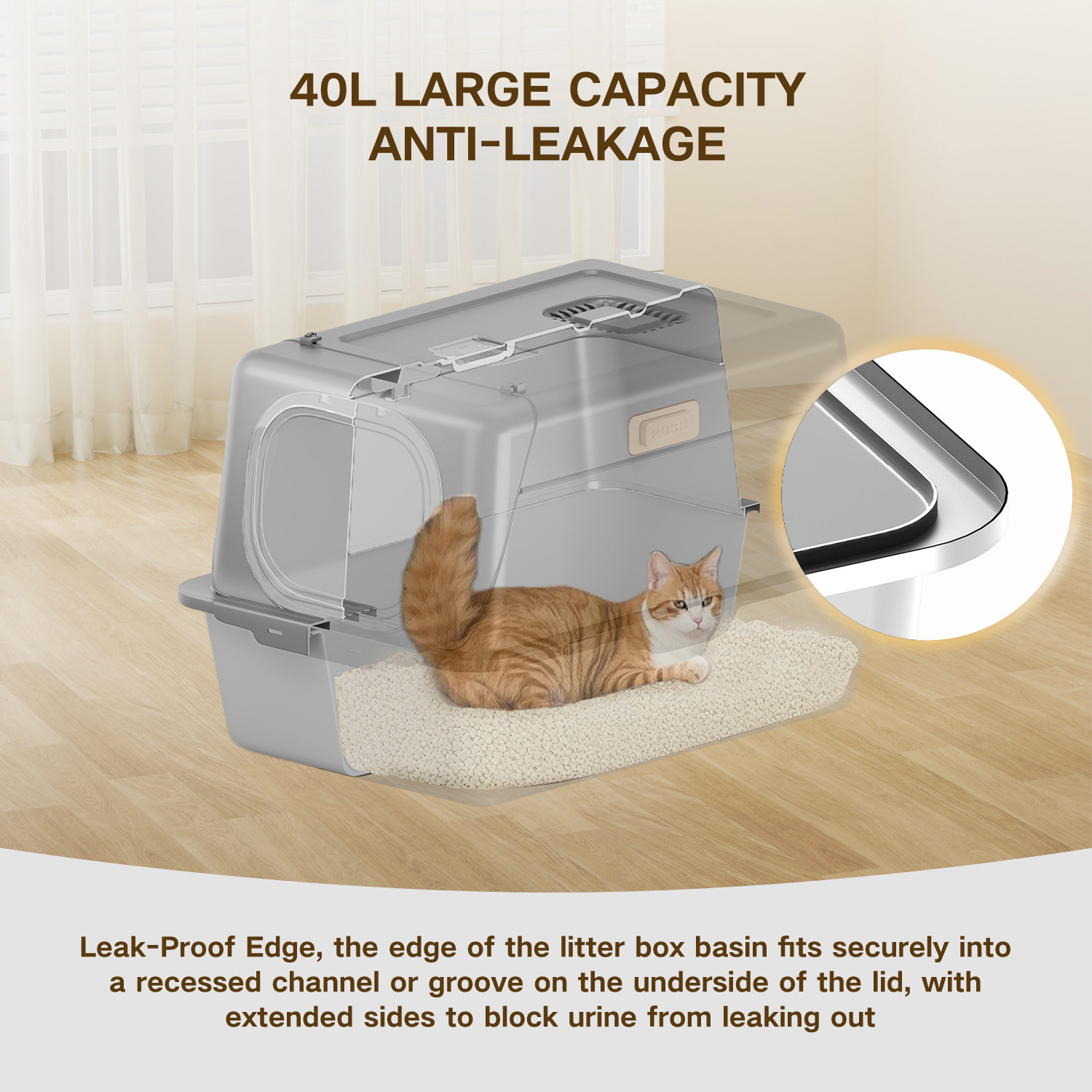 kryptazh XX-Large Stainless Steel Cat Litter Box