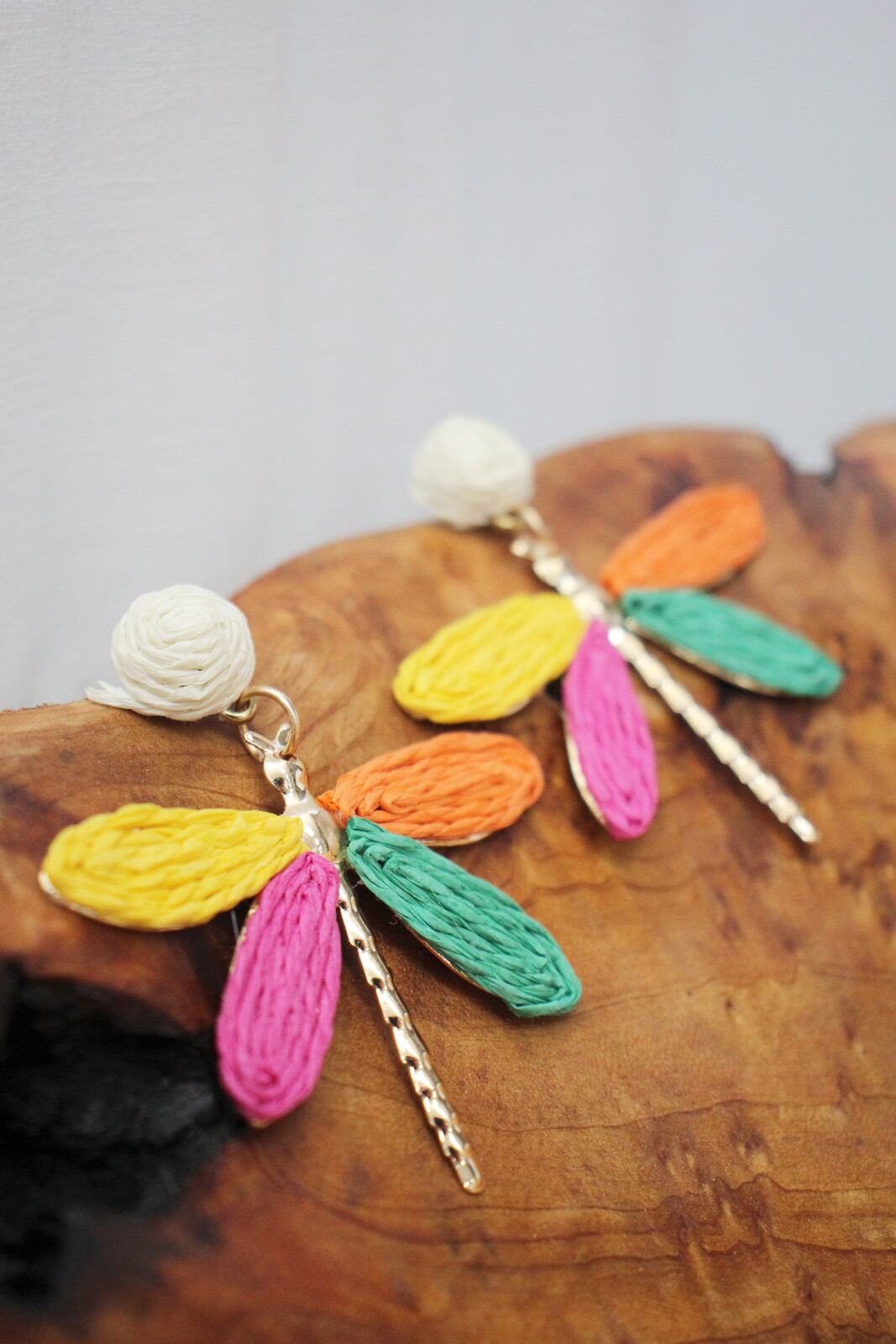 Earrings Colourful Dragonfly