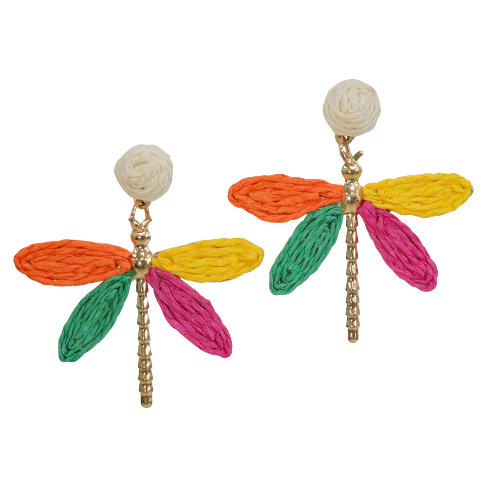 Earrings Colourful Dragonfly