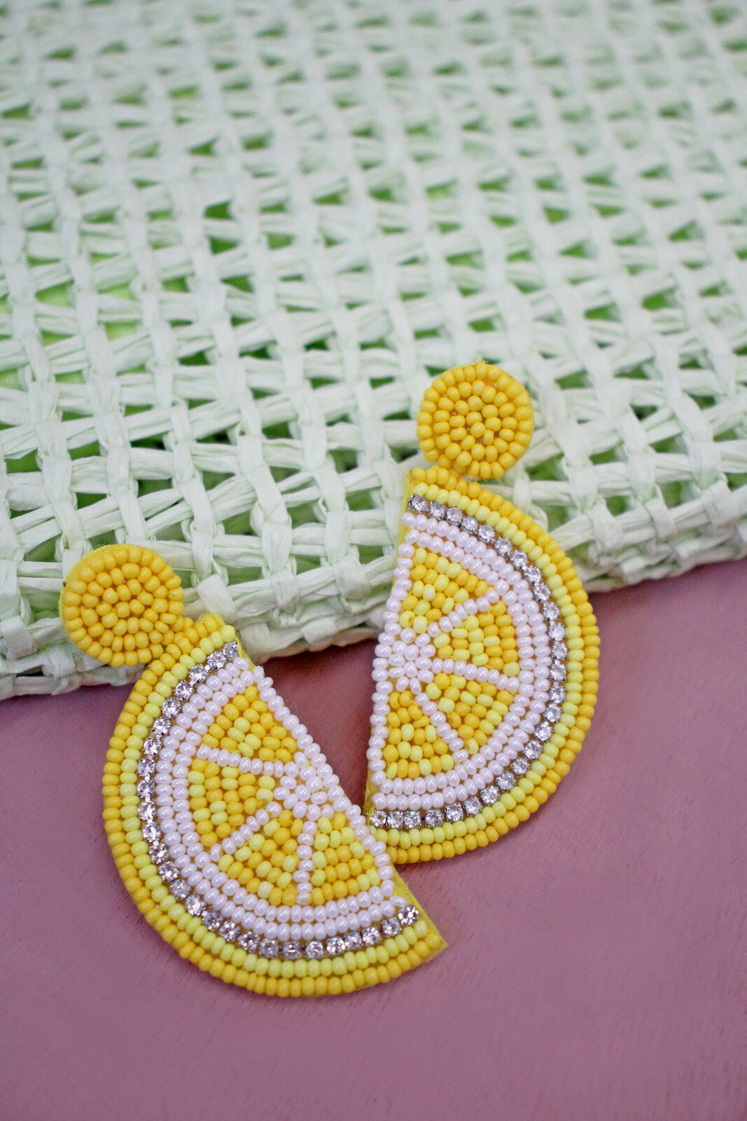 Earrings Lemoncello Beaded