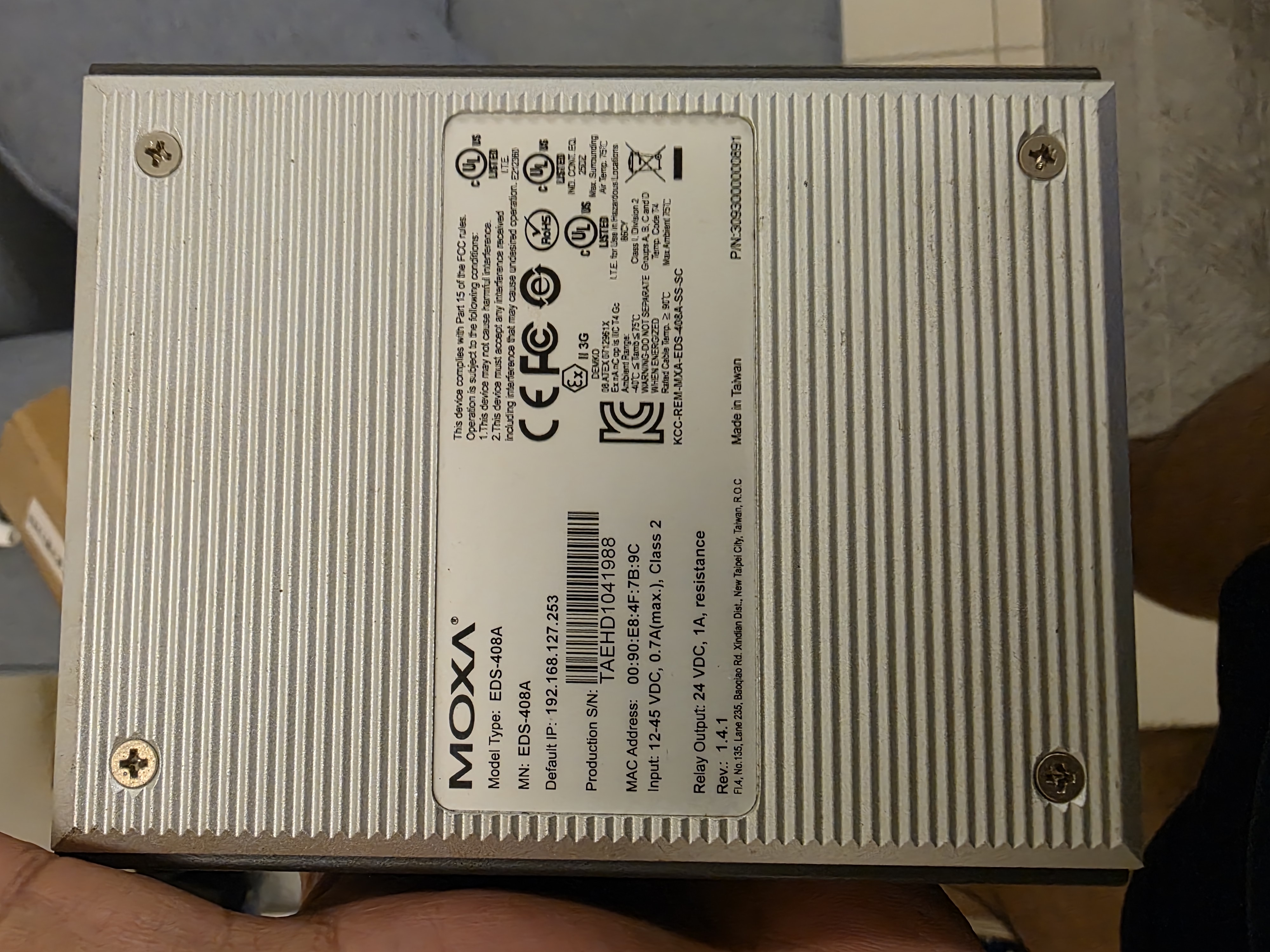 LAN SWITCH MOXA EDS-408A
