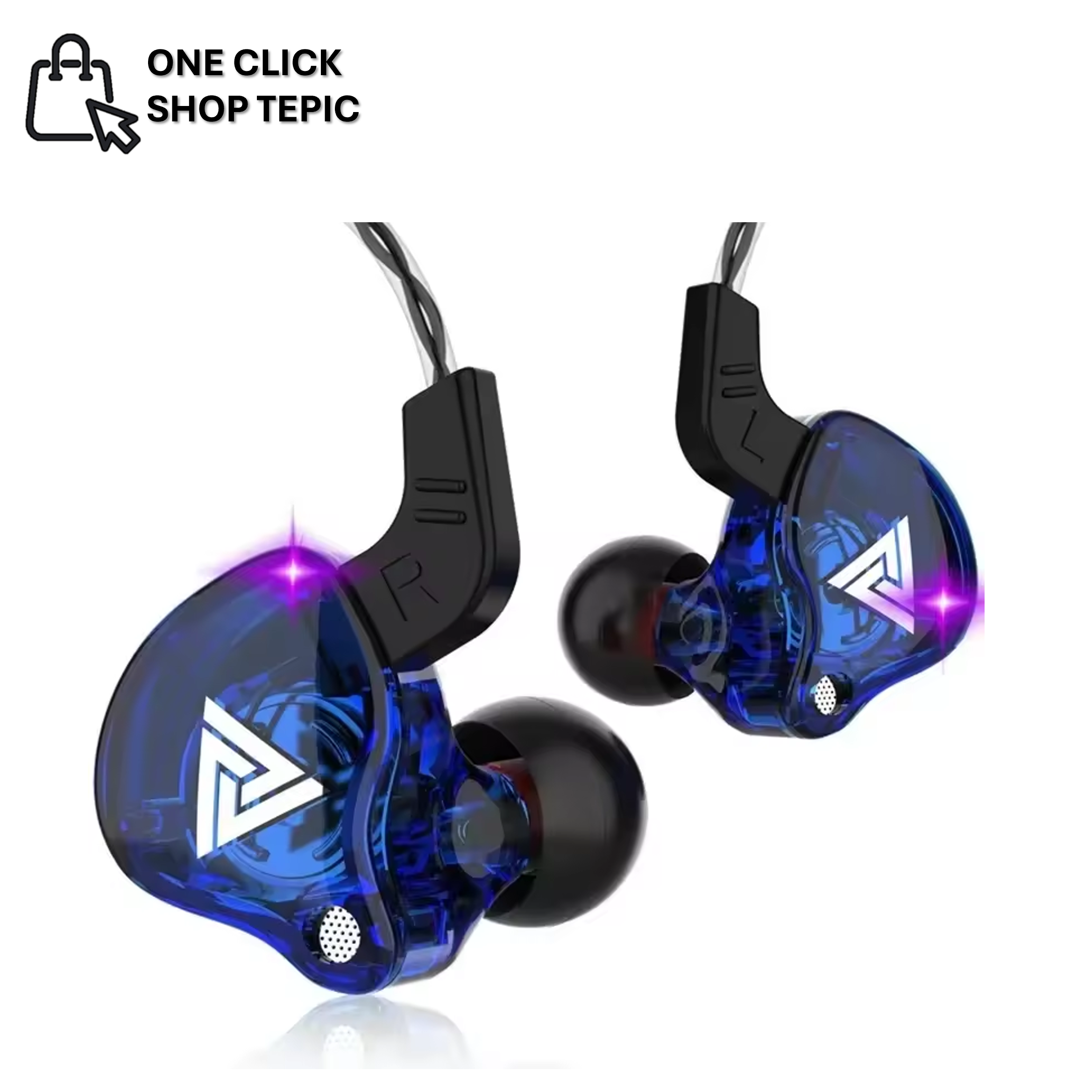 Audifonos Azules QKZ AK6 De Monitoreo Gamer Hifi Deepbass Mic 