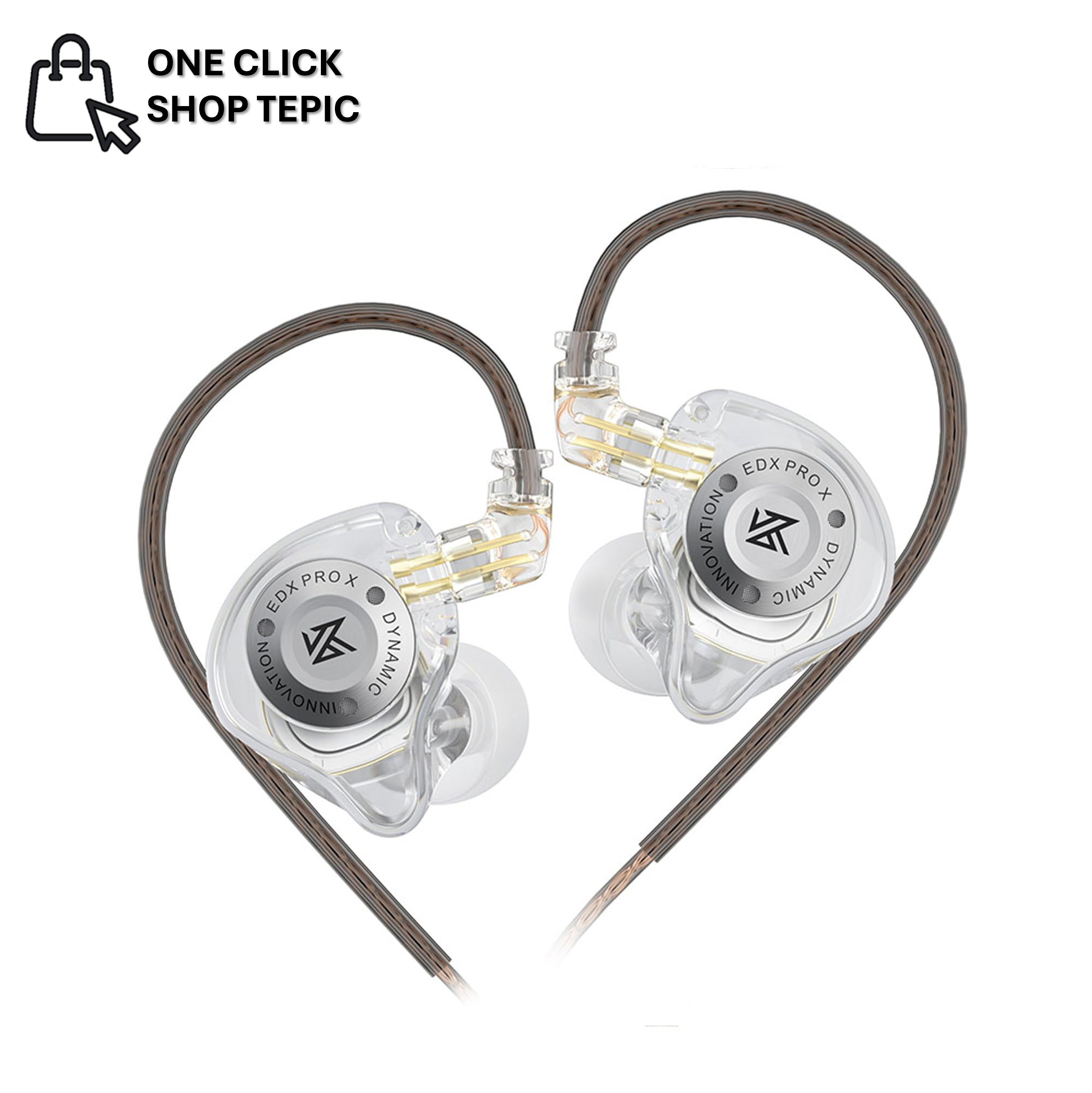 Audifonos Kz Edx Pro X transparentes sin micrófono