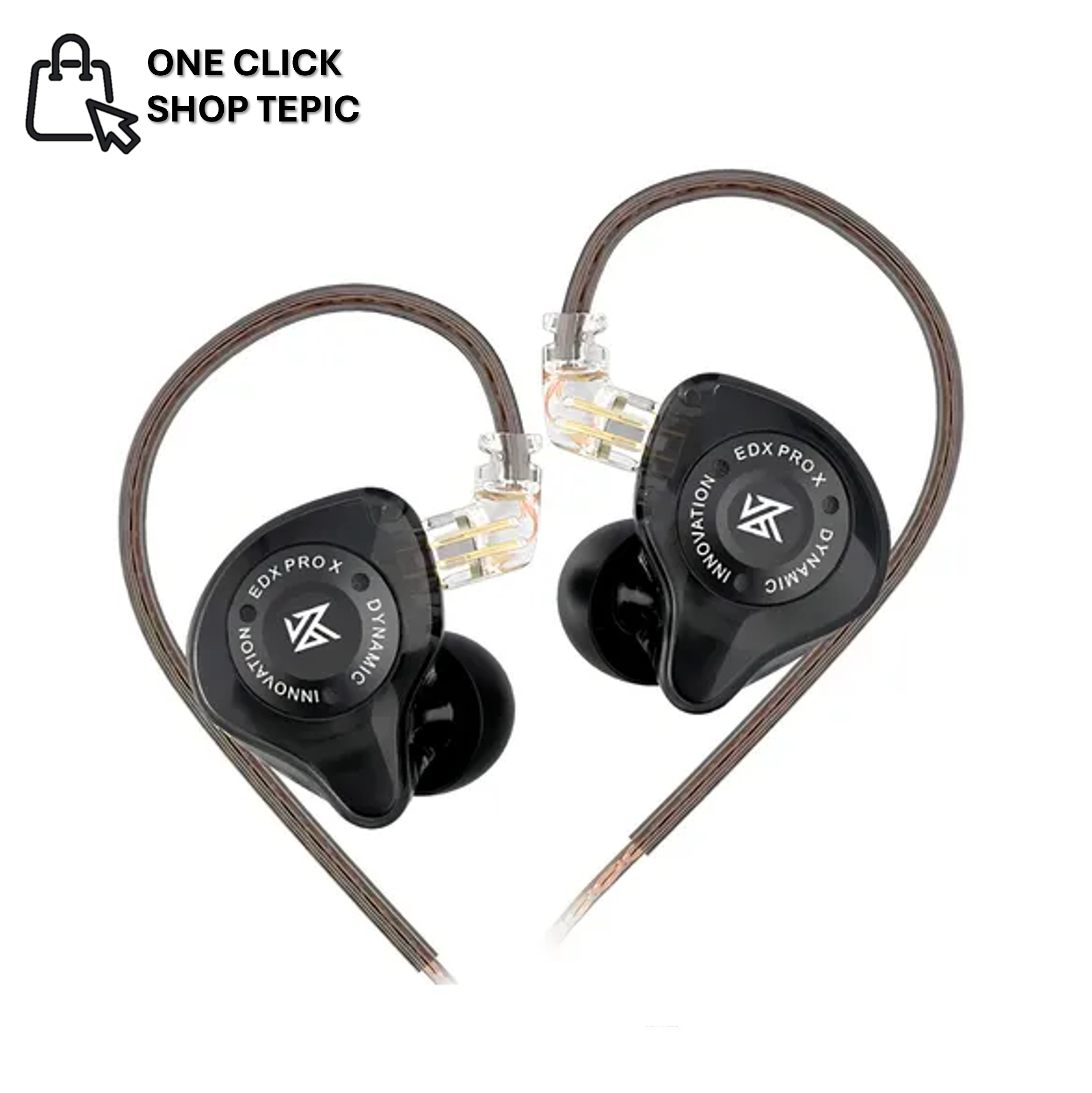 Audifonos Kz Edx Pro X negros sin micrófono