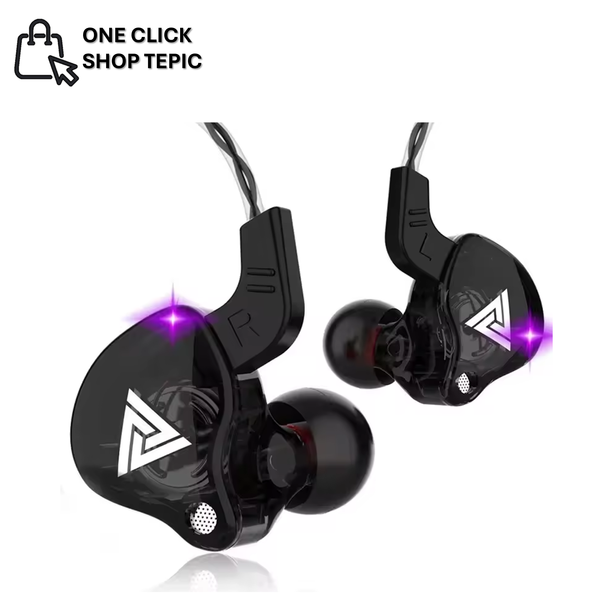 Audifonos Negros QKZ AK6 De Monitoreo Gamer Hifi Deepbass Mic 