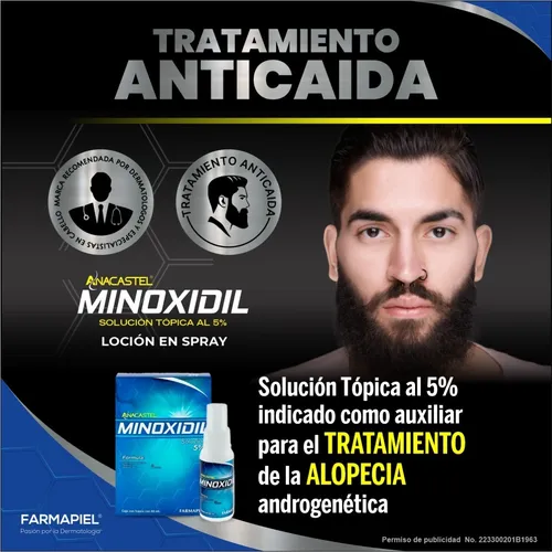 Minoxidil Anacastel 5% Solución Cabello Y Barba 60 Ml