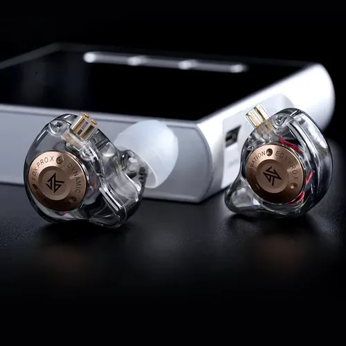 Audifonos Kz Edx Pro X transparentes sin micrófono