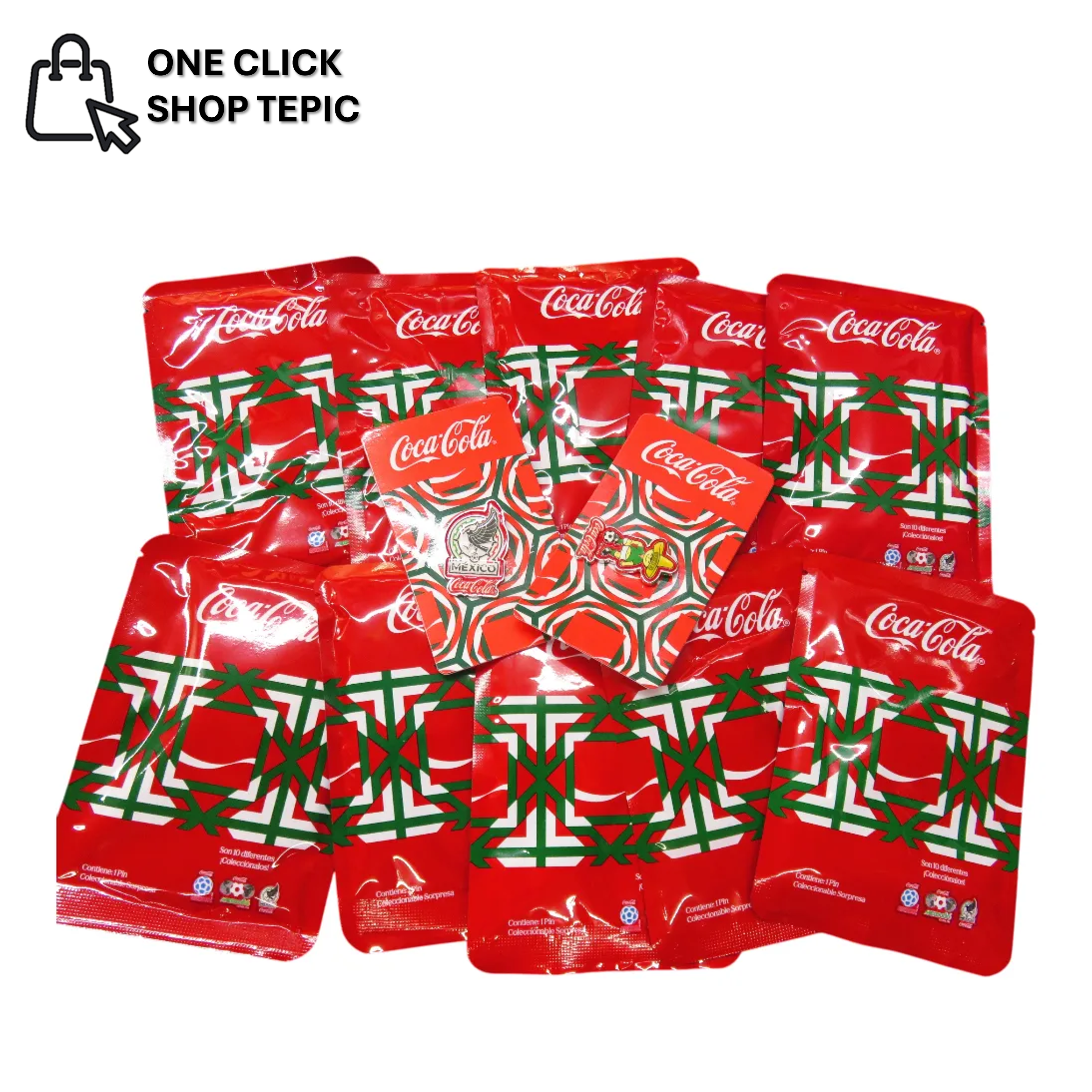 Coleccion 10 pines completa Coca-Cola Original