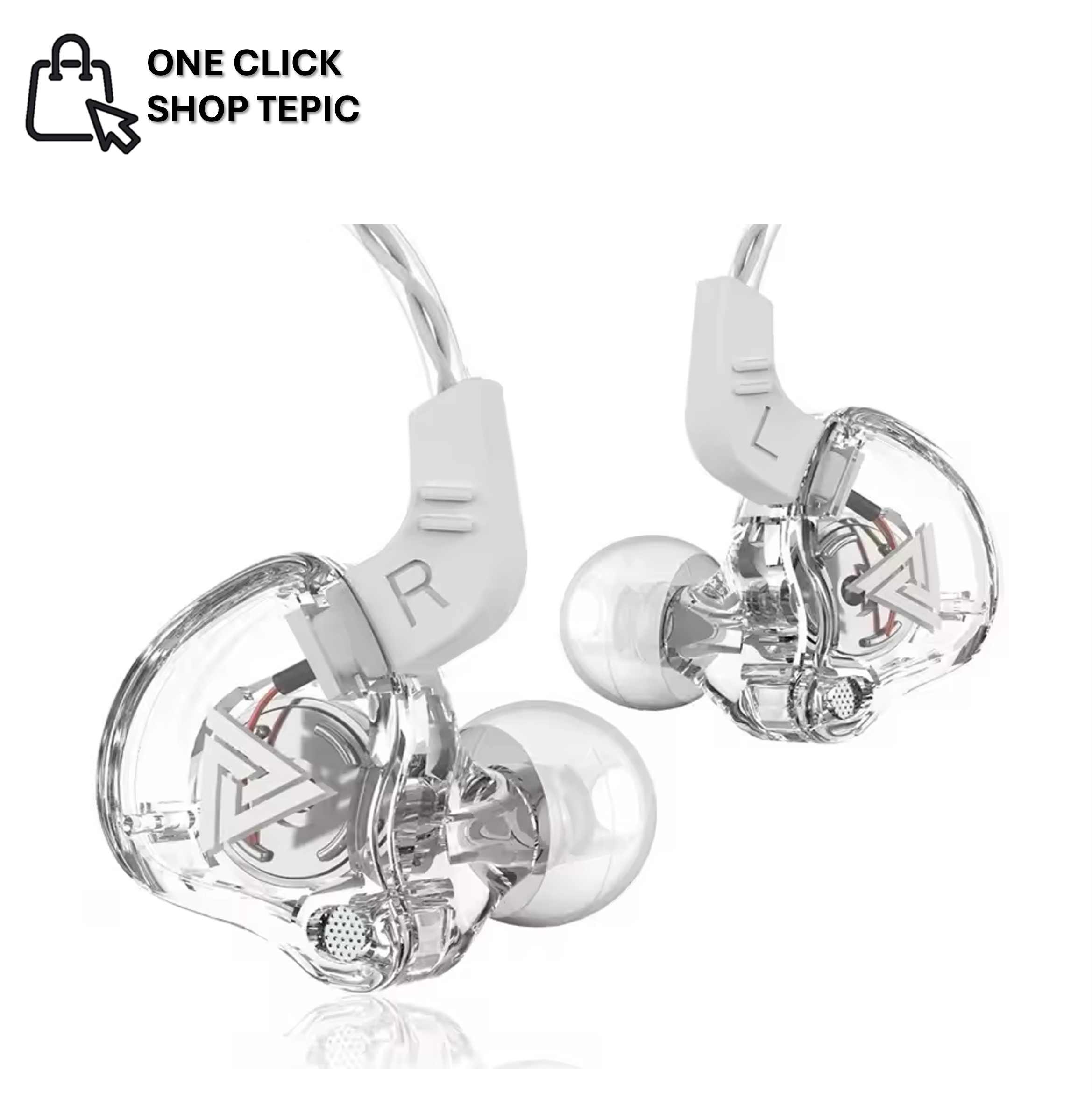 Audifonos Transparentes QKZ AK6 De Monitoreo Gamer Hifi Deepbass Mic 