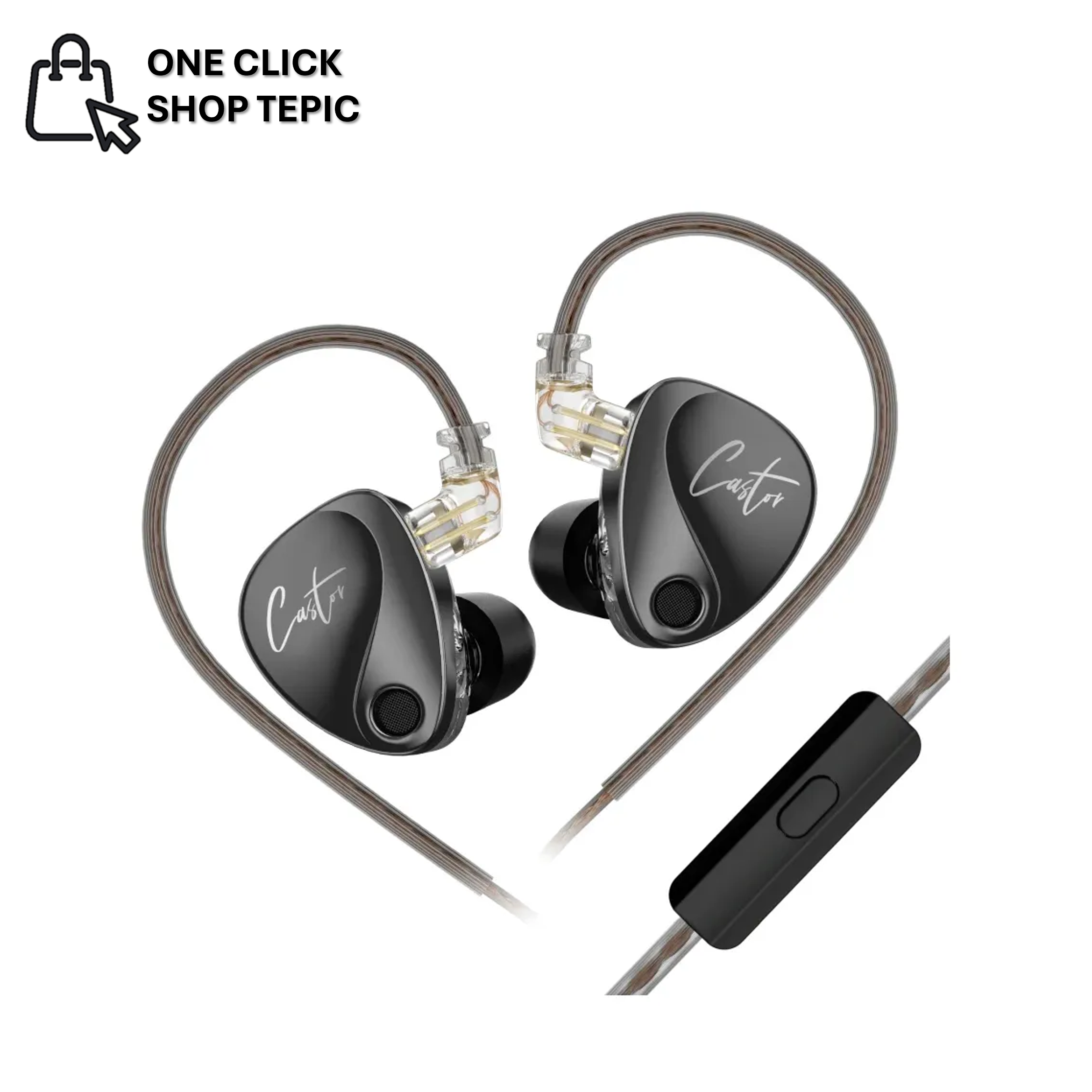 Audifonos Kz Castor BASS EDITION 4 Drivers con Microfono Harmam con ecualizador de color negro