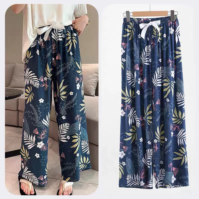 Women’s cotton spandex Square Pants - Fits M to XXL flower square home wear pajama