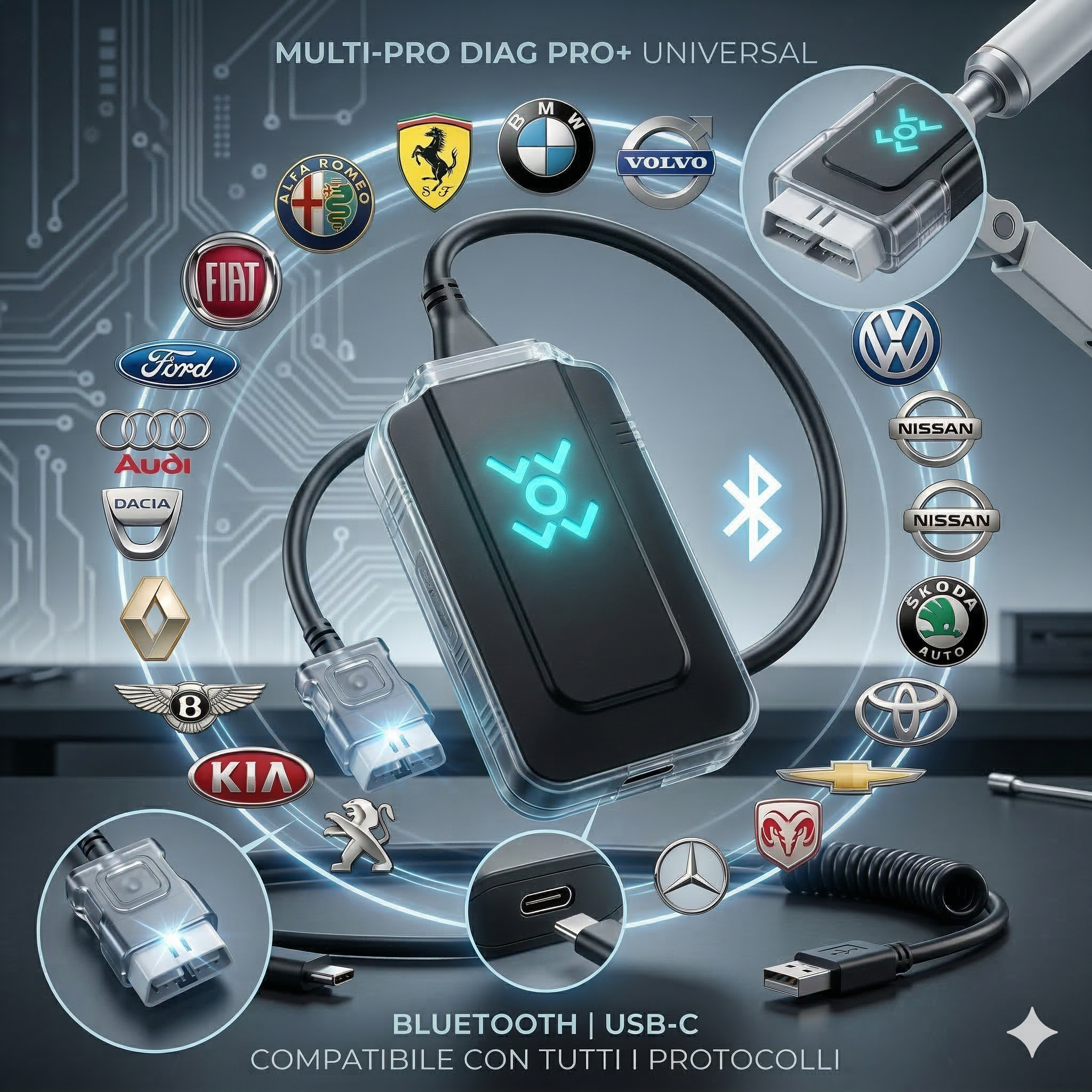 Scanner Diagnostico Auto Universale Multi-Pro Diag Pro+