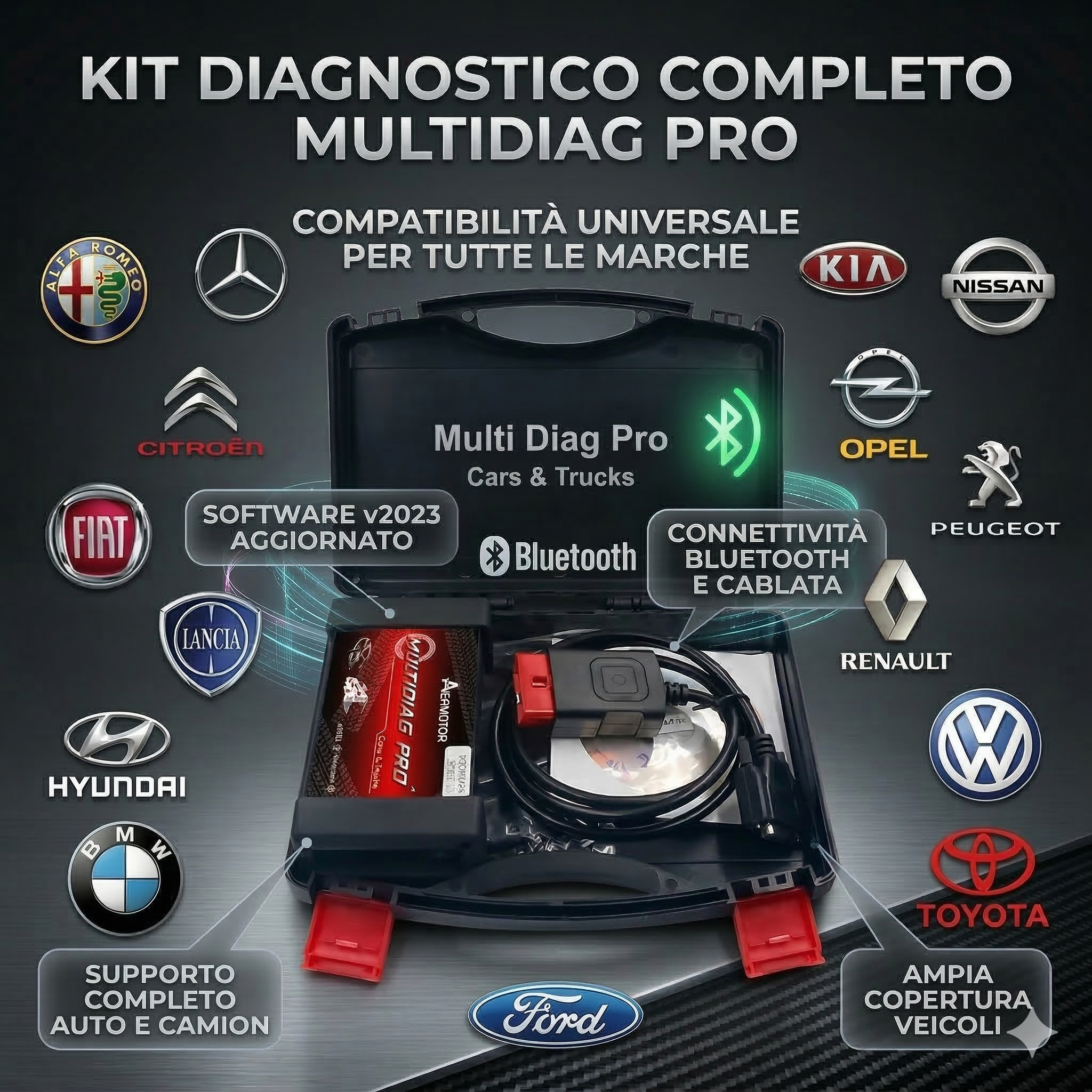 MultiDiag Pro+ | Diagnosi Professionale Multimarca (Versione 2026)