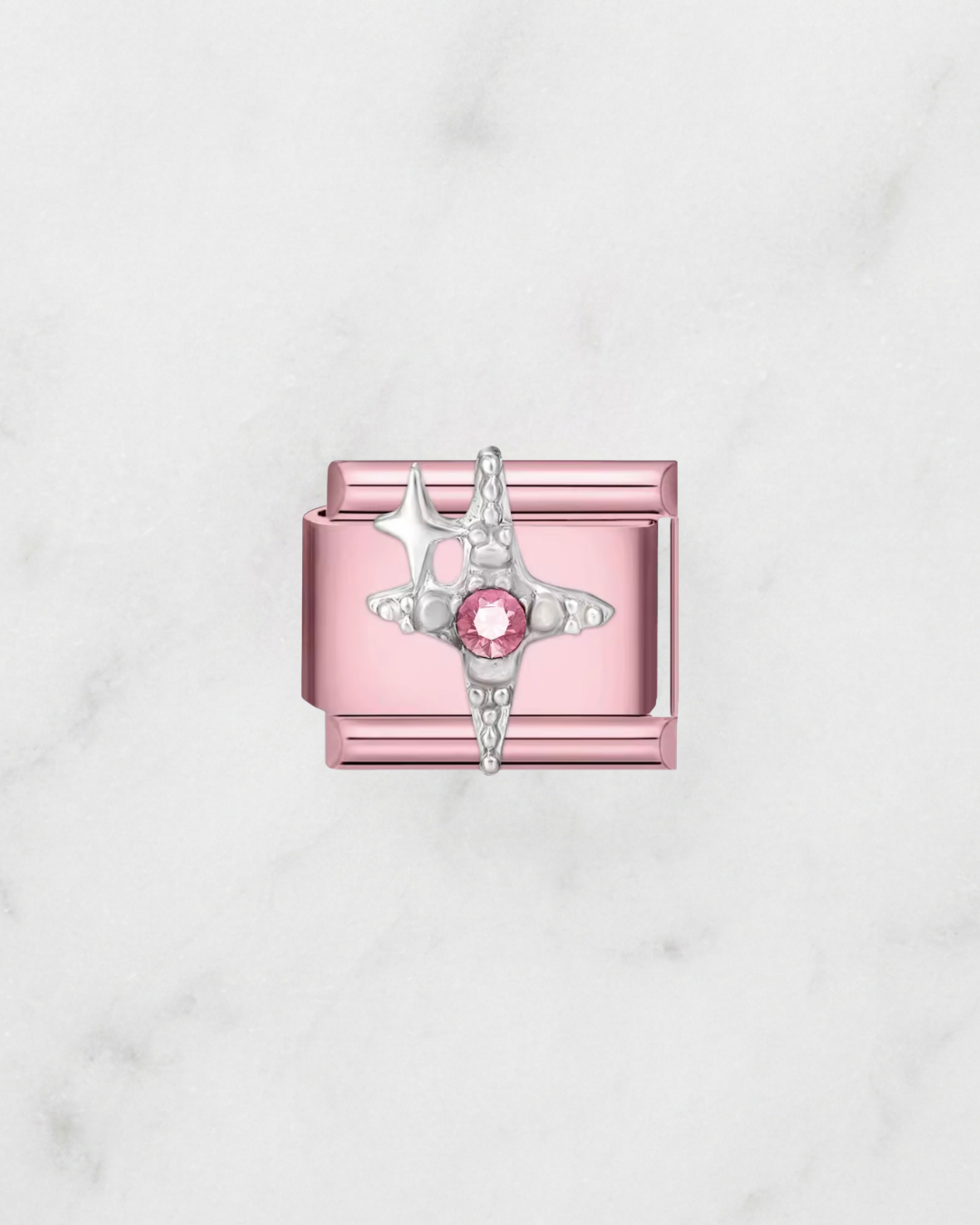 Charm étoile étincelante rose
