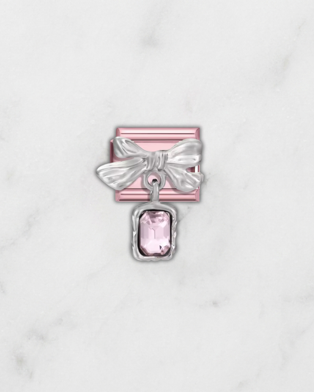 Charm Rose Ruban & Diamant