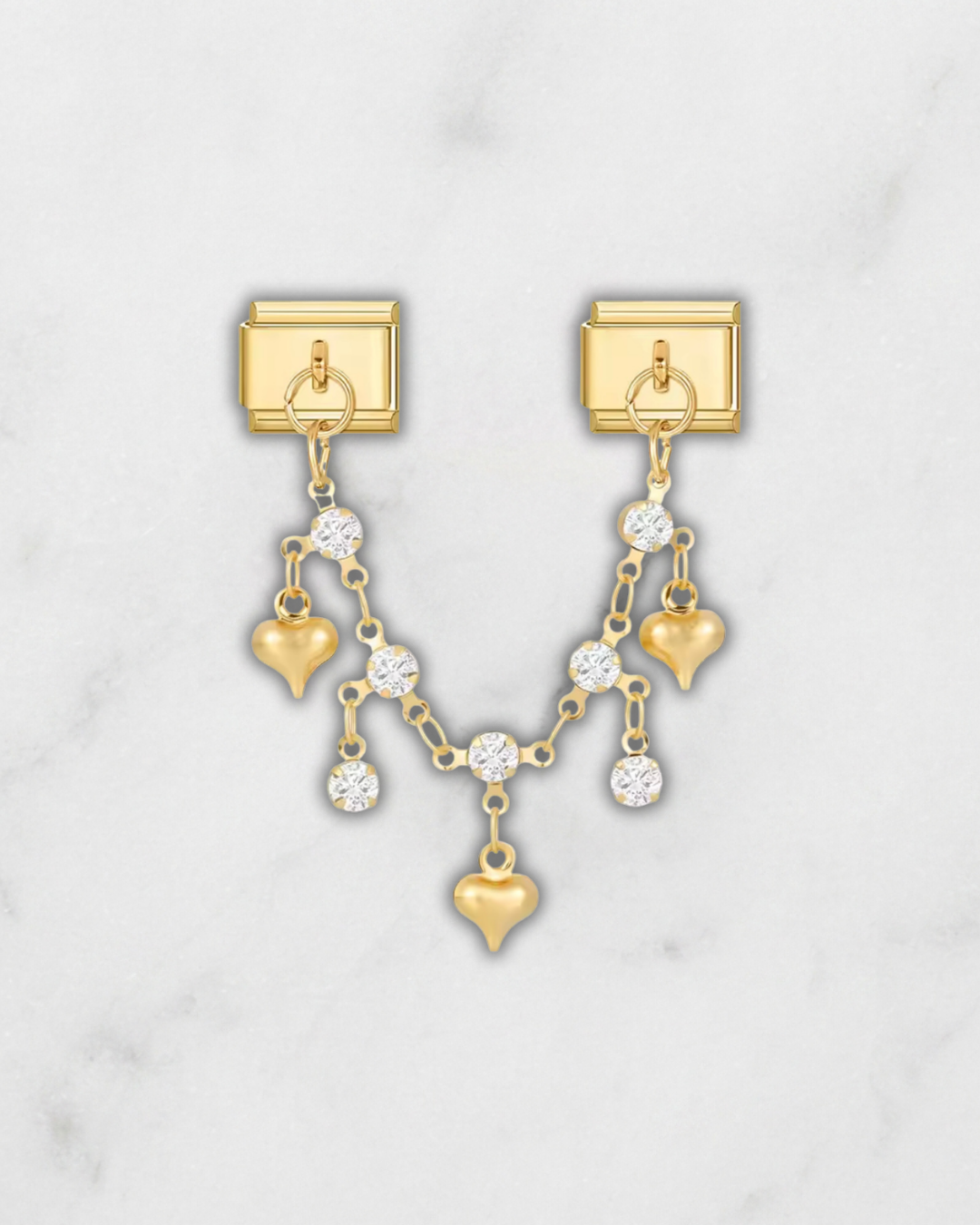 Charm Chaîne Coeur & Strass