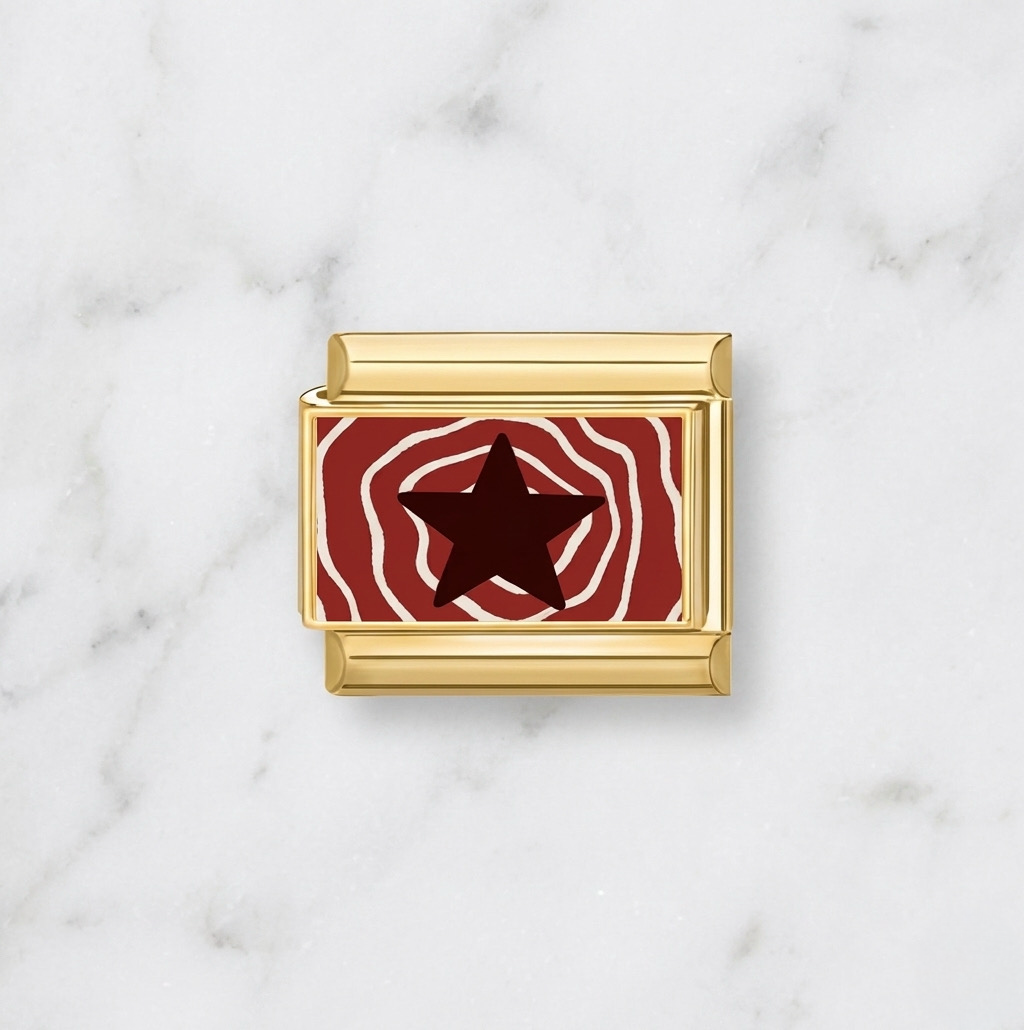 Charm étoile bordeaux