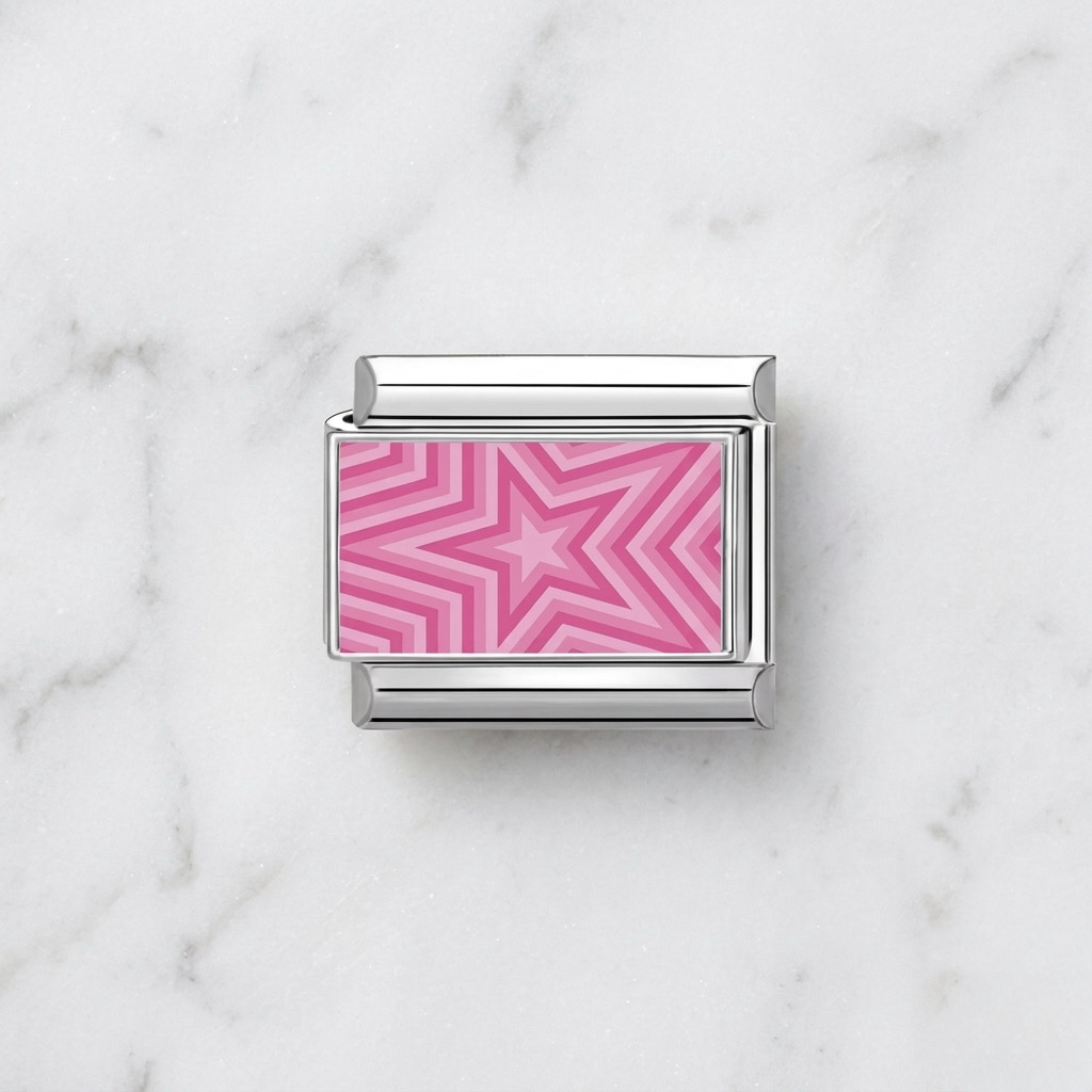 Charm étoiles roses